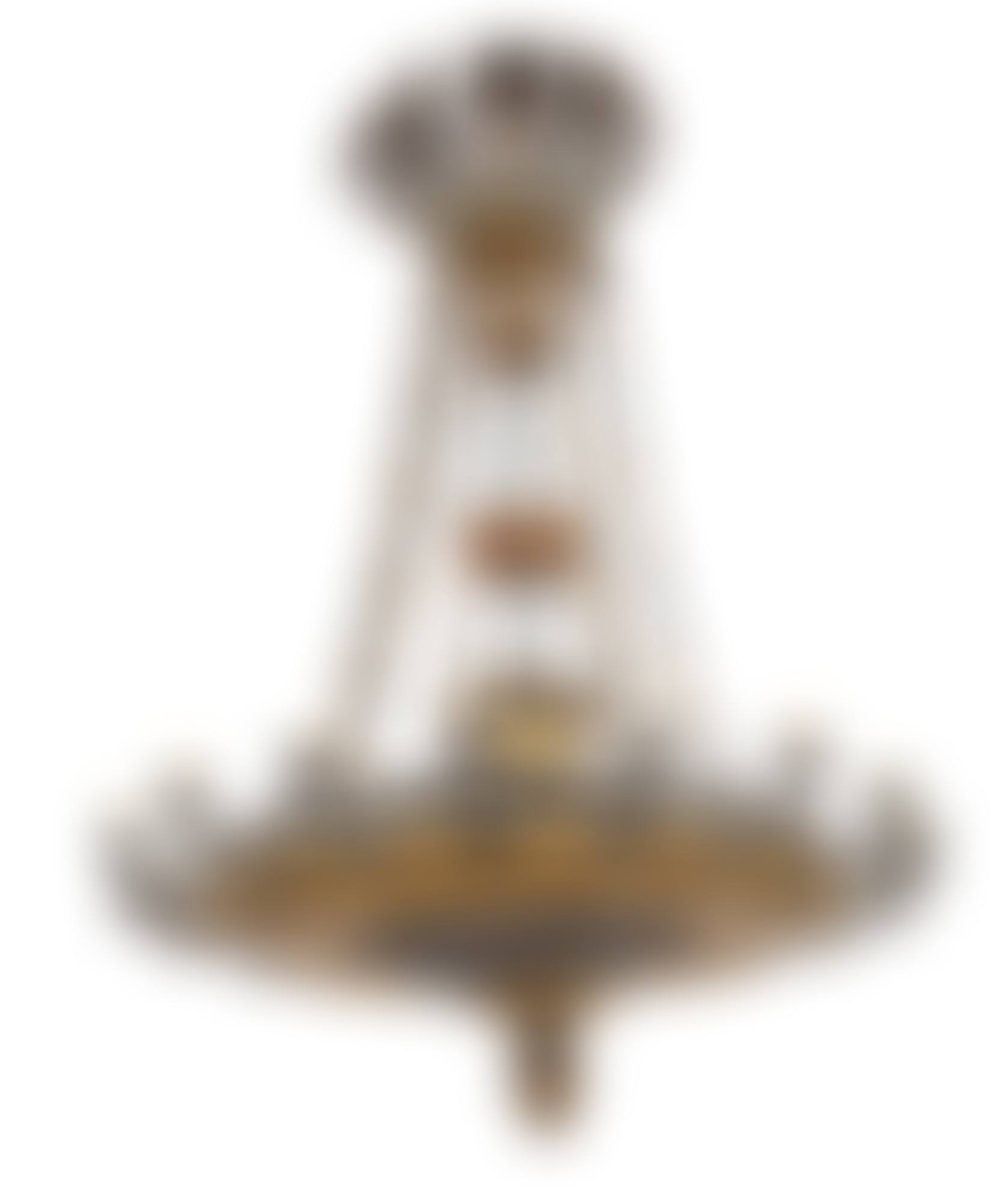 Restauration Gilt and Patinated Bronze Eighteen-Light Chandelier (preview)