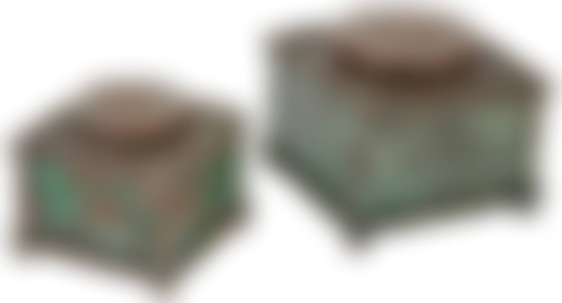 Two Tiffany Studios Etched Metal and Favrile Glass Grapevine Pattern Inkstands (preview)