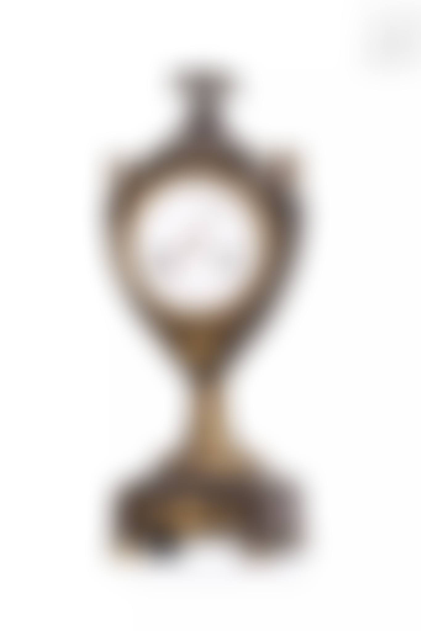 Chiseled, patinated and gilded bronze pendulum, in the shape of a vase on a pedestal, an eagle with outstretched wings (preview)