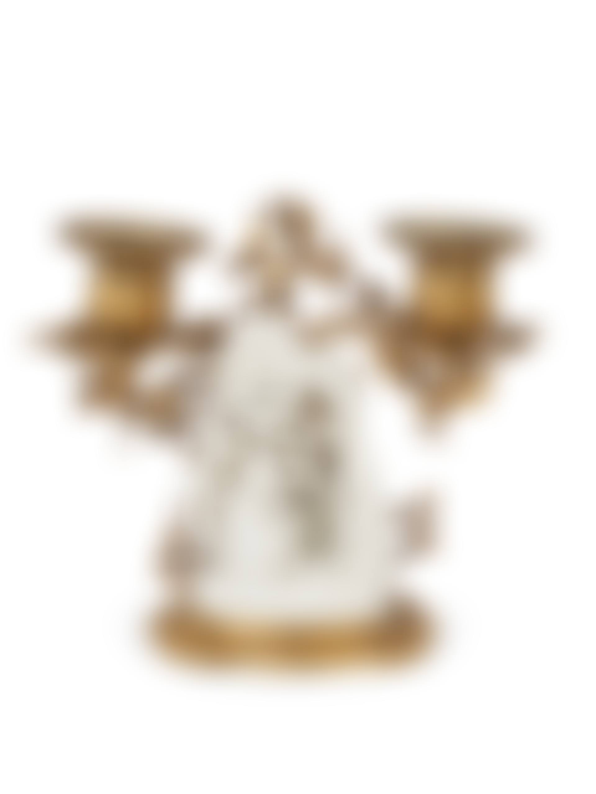A LOUIS XV ORMOLU-MOUNTED CHINESE BLANC-DE-CHINE PORCELAIN TWO-BRANCH CANDELABRUM (preview)