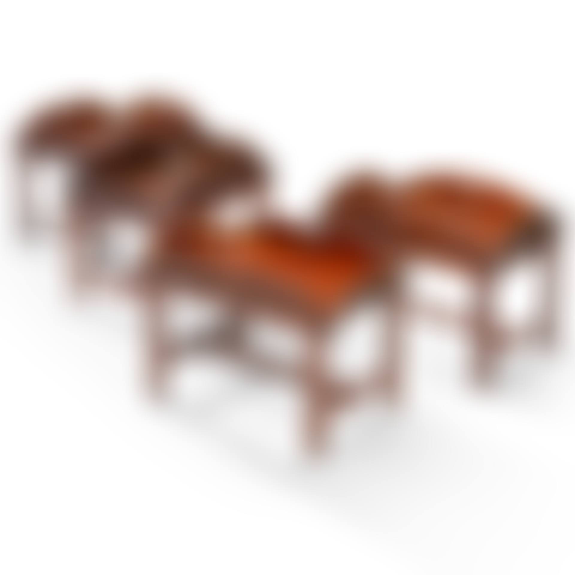 A GROUP OF FOUR MAHOGANY OVAL BUTLER"S TRAY TABLES (preview)