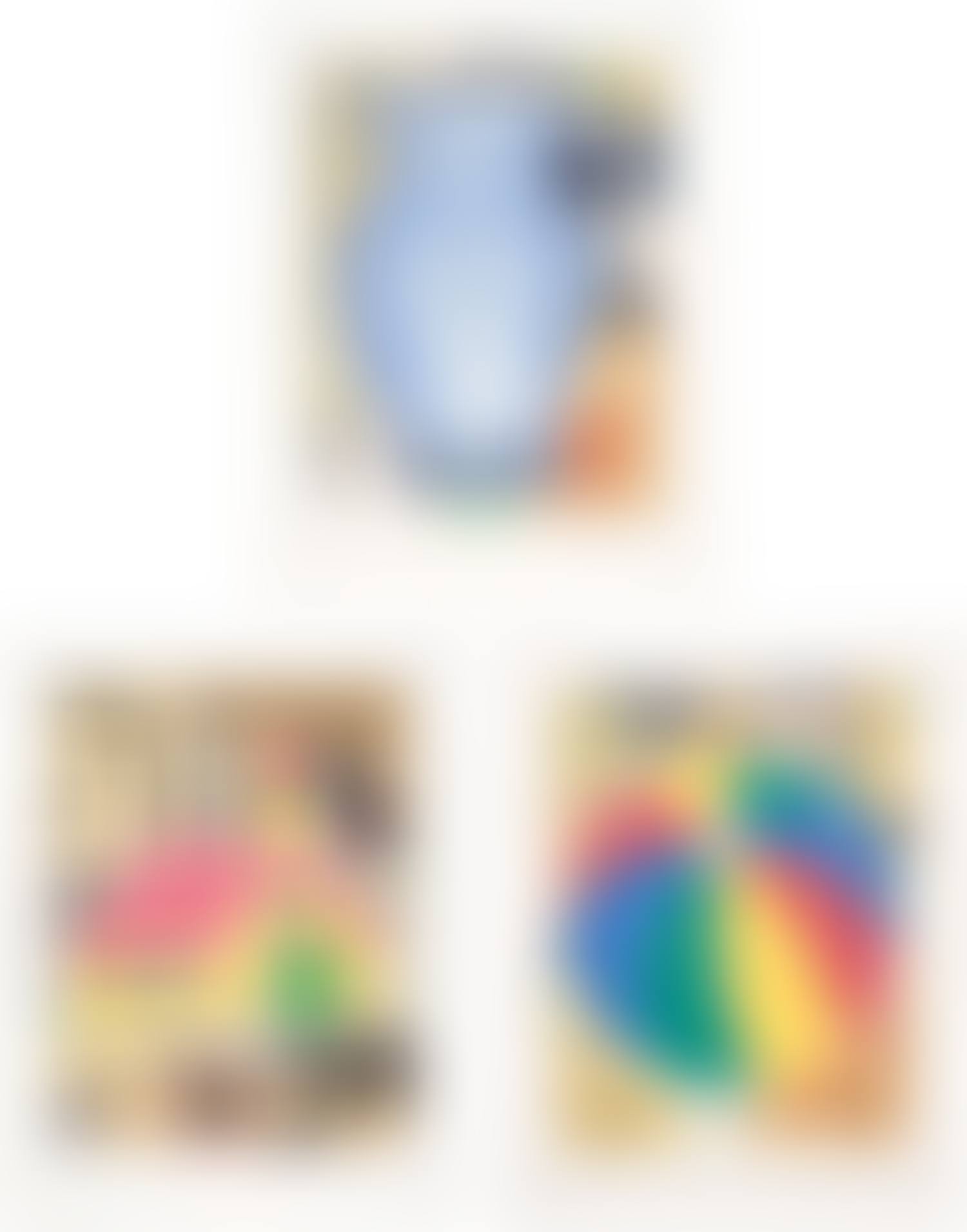 Three works: (i) Blue Pitcher; (ii) Yellow House; (iii) Beachball, from Some of My Subjects (preview)