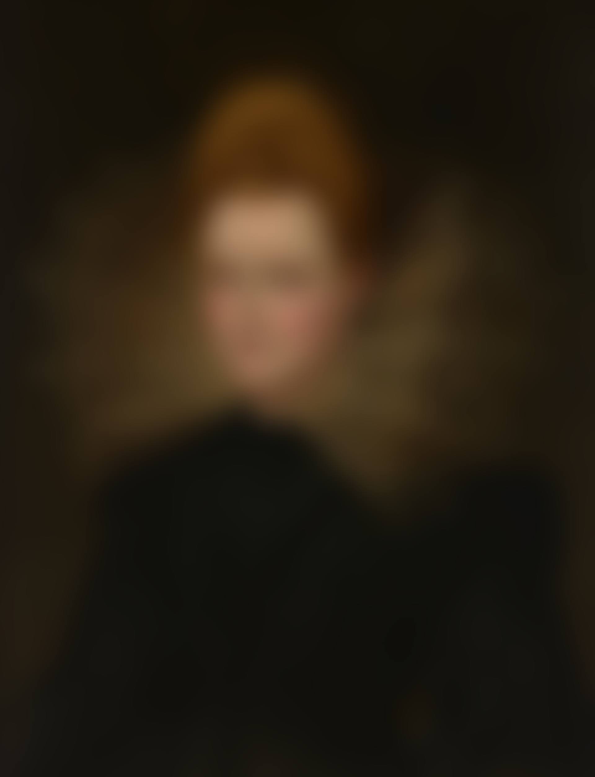 Portrait of Margherita Gonzaga, bust-length, in an embroidered black doublet and a white lace collar and pearl earrings (preview)
