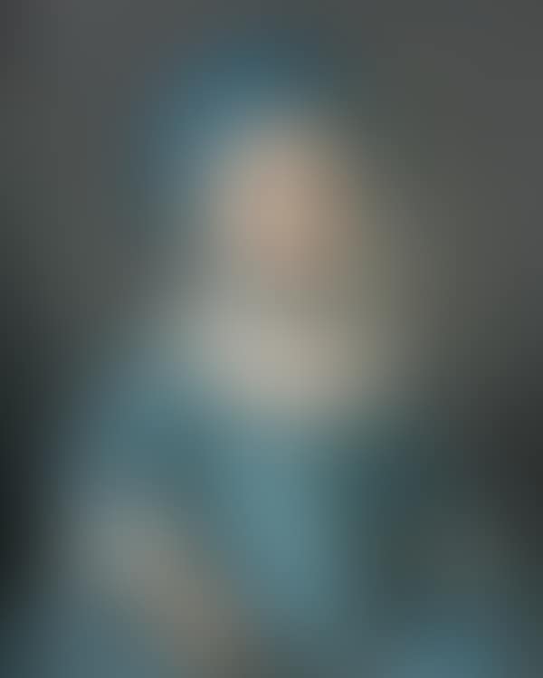 Portrait of a little girl in a pastel blue dress (preview)