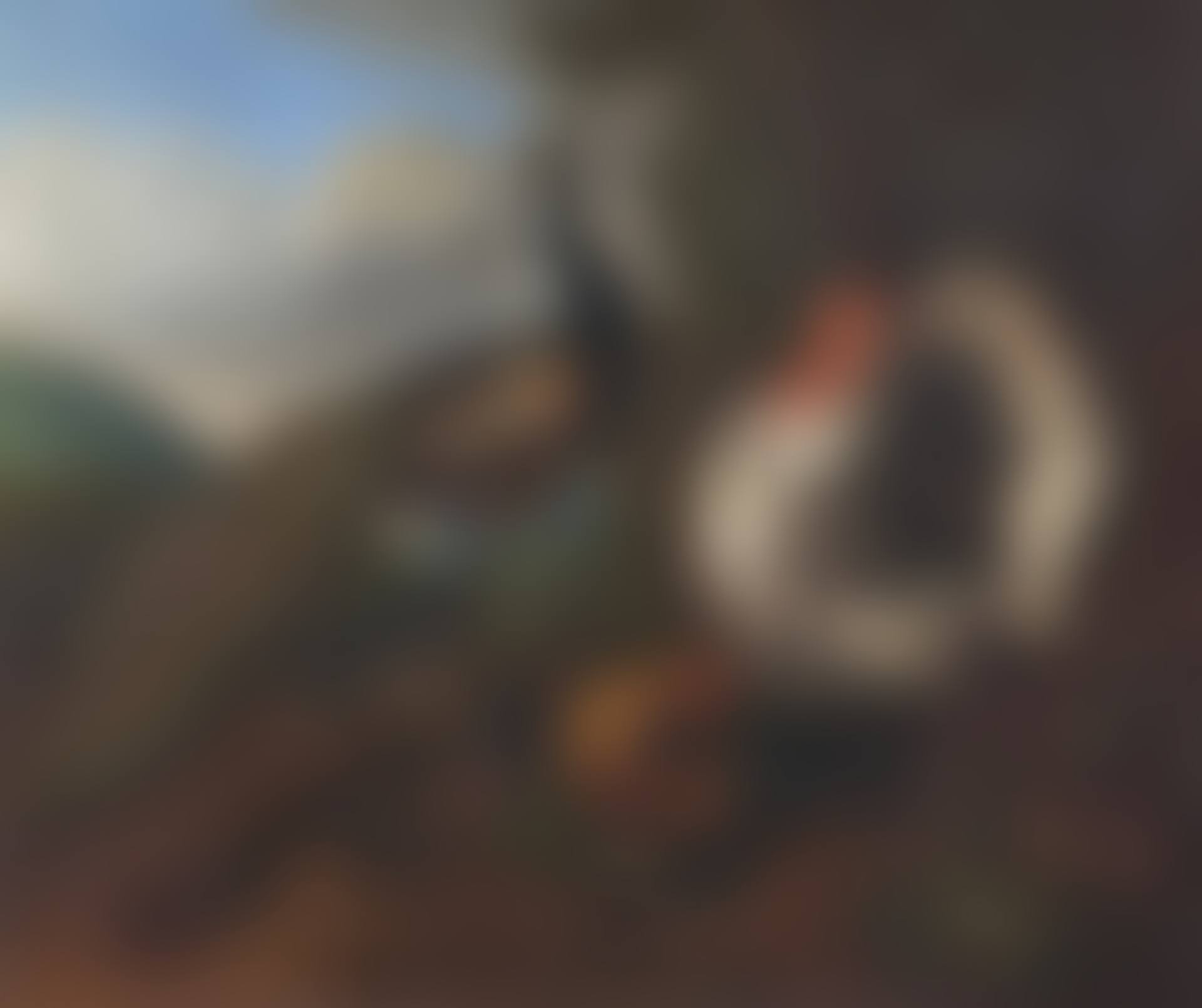 Landscape with Peacocks, Rooster, Turkey and Rabbit (preview)
