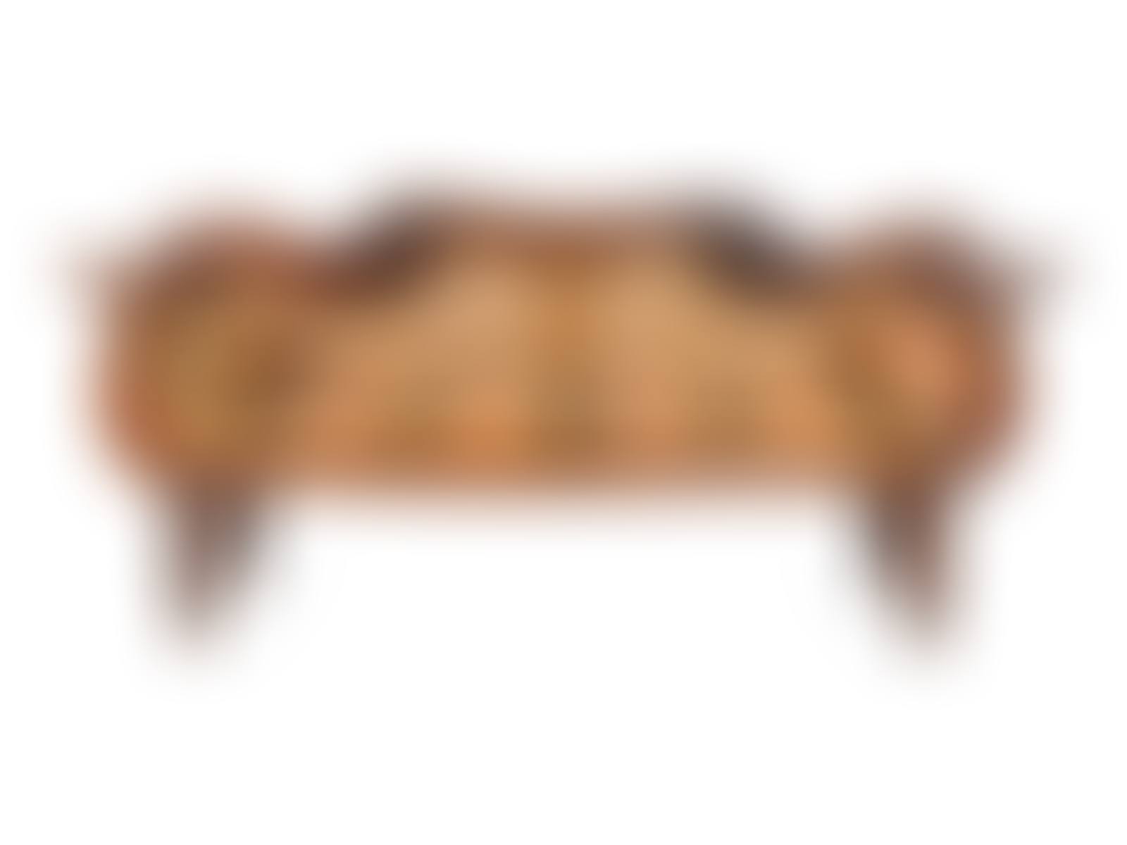 An Anglo-Colonial Carved and Caned Rosewood Settee (preview)
