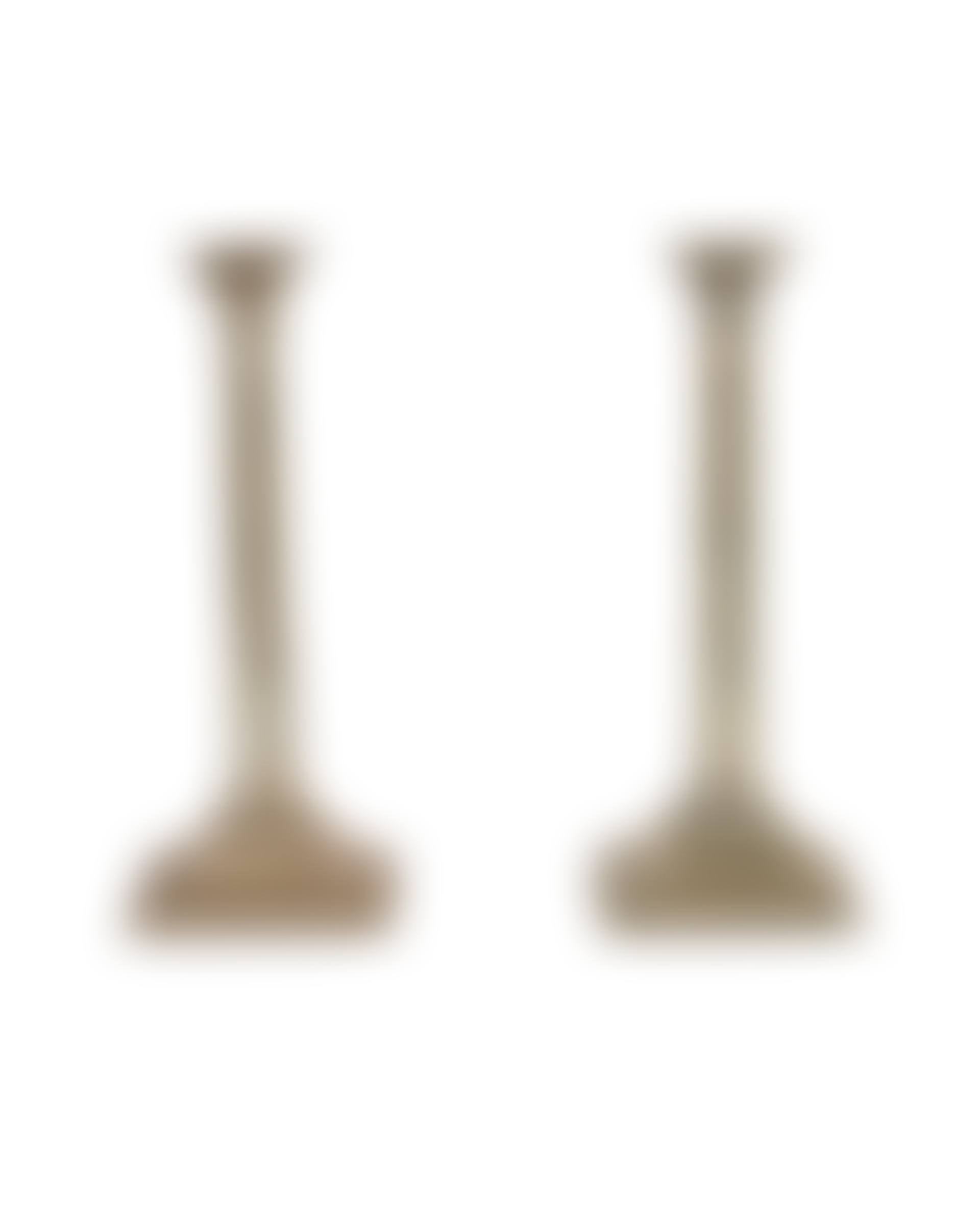 A pair of white metal Corinthian column candlesticks (preview)
