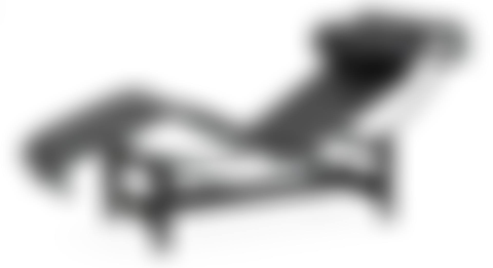 A Le Corbusier "LC 4" black leather and chromed steel reclining chair (preview)