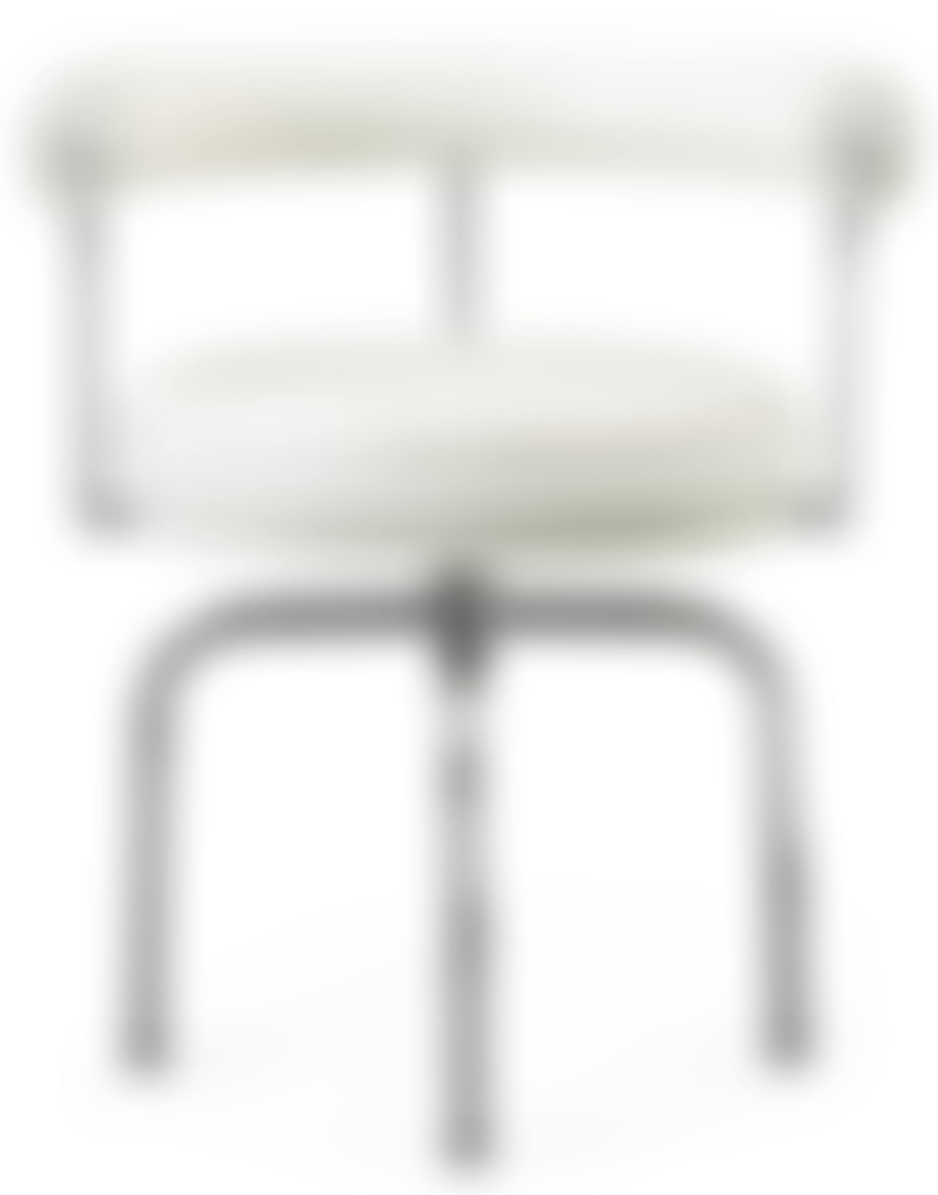 A Le Corbusier "LC 7" chromed steel and white leather chair (preview)