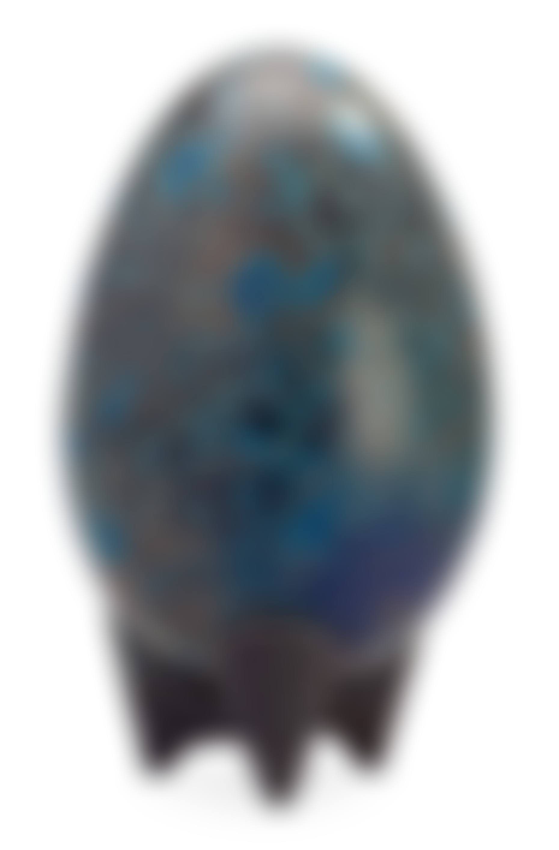 A Hans Hedberg faience egg on an iron base (preview)