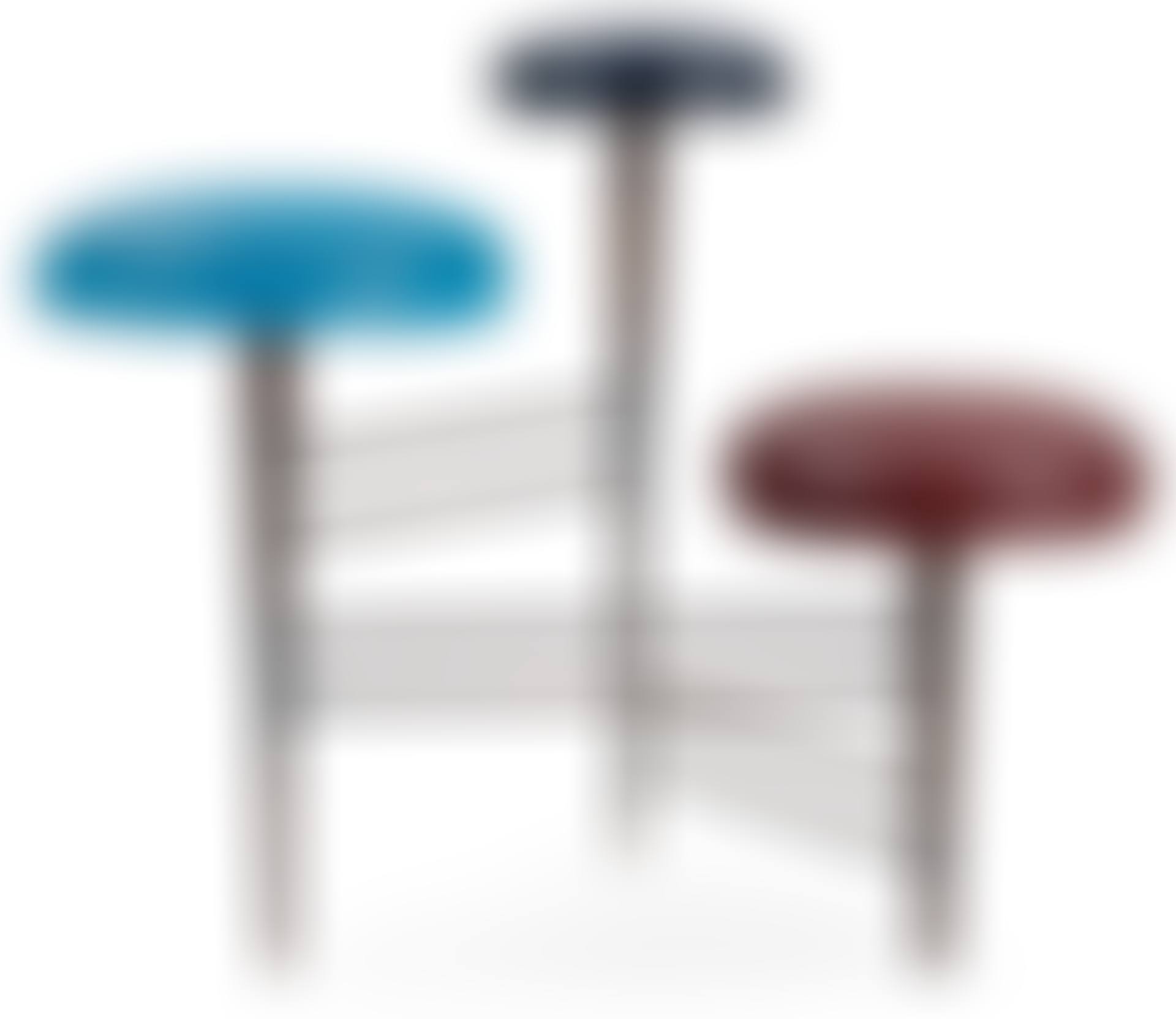 A 1950"s black lacquered iron and leather stool (preview)