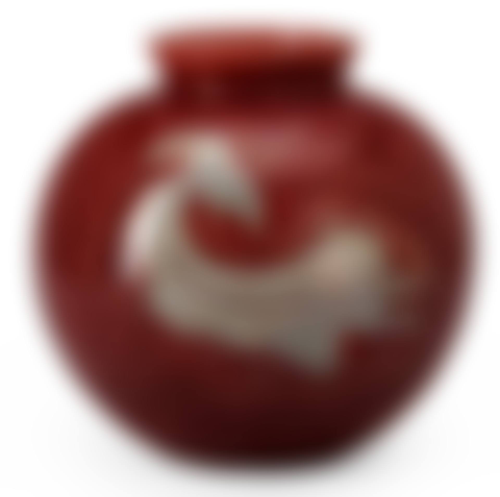 A Wilhelm Kåge red "Argenta" stoneware vase (preview)