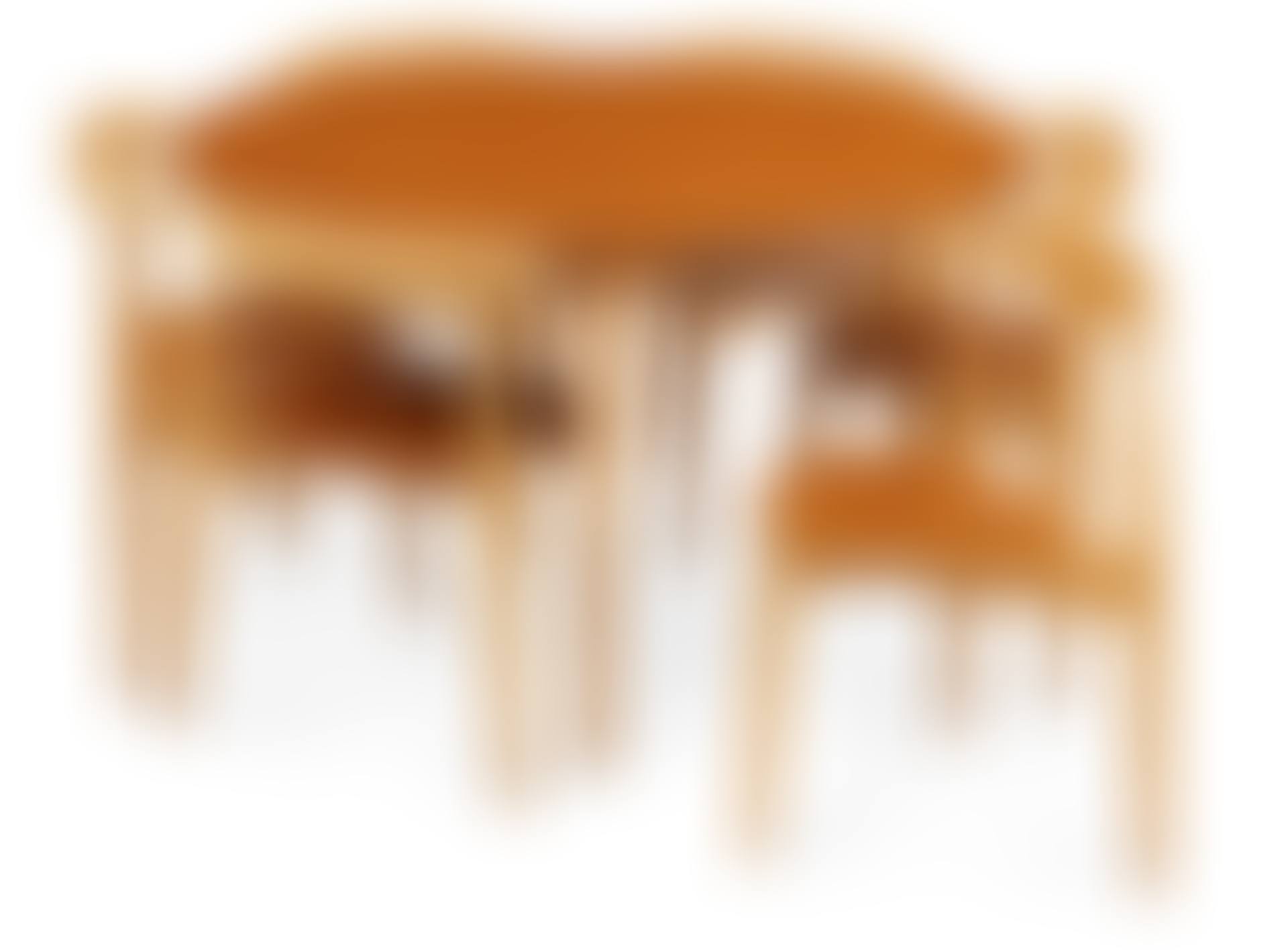 A Hans J Wegner teak top dining table with six chairs (preview)