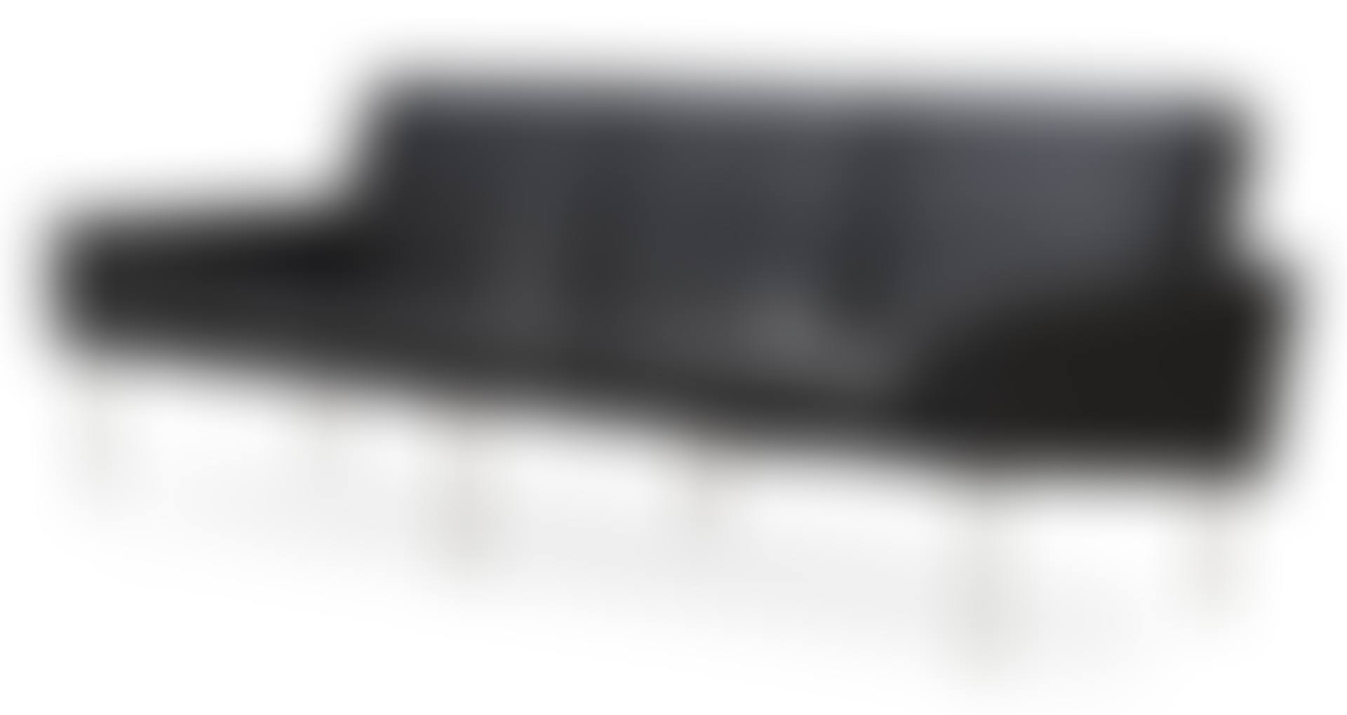 A Hans J Wegner three-seated black leather "GE-34" sofa (preview)