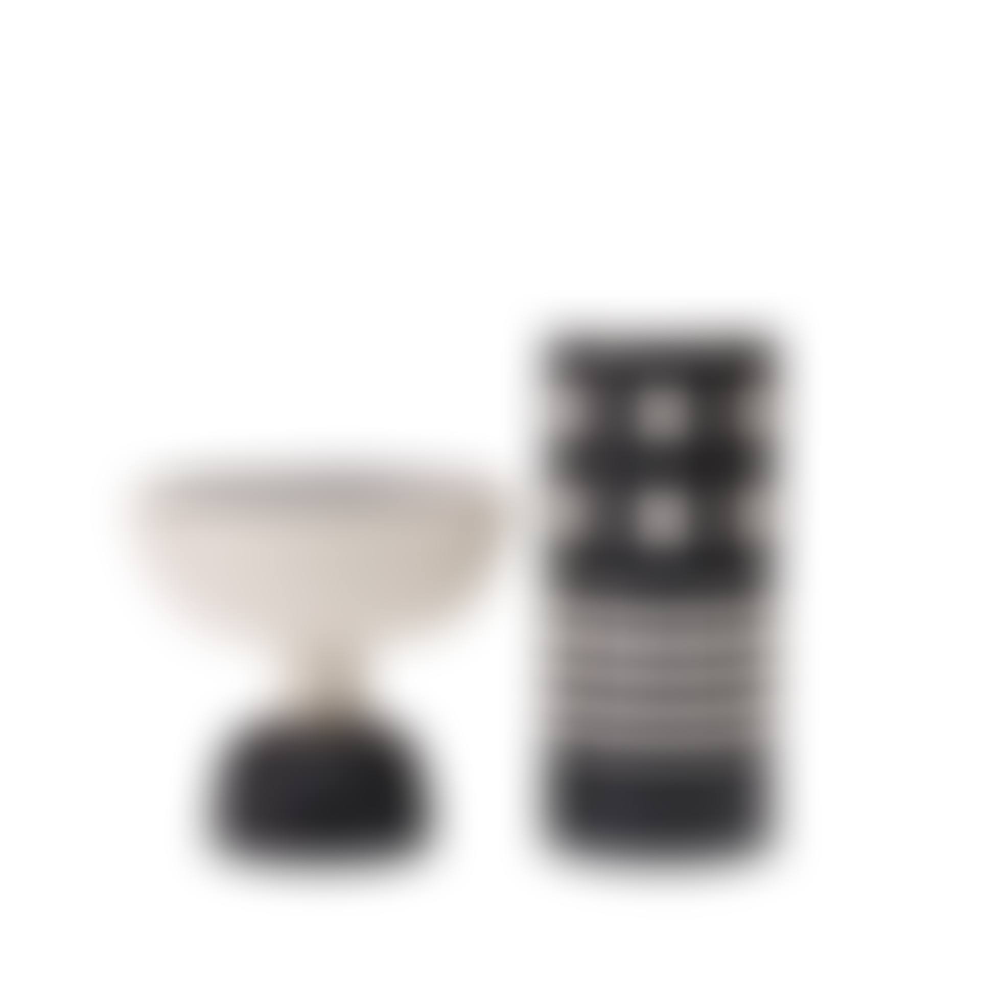An Ettore Sottsass ceramic vase and a footed bowl (preview)