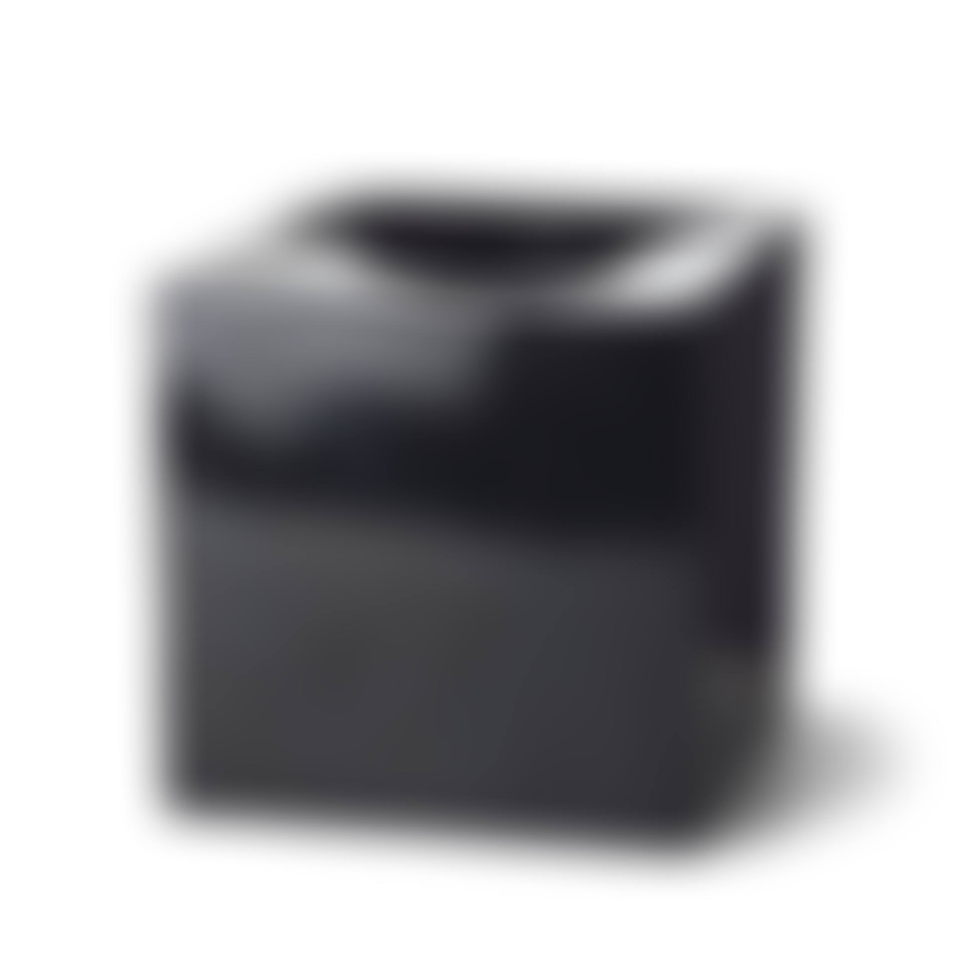 a black glazed ceramic "Cubic vase model 585" (preview)