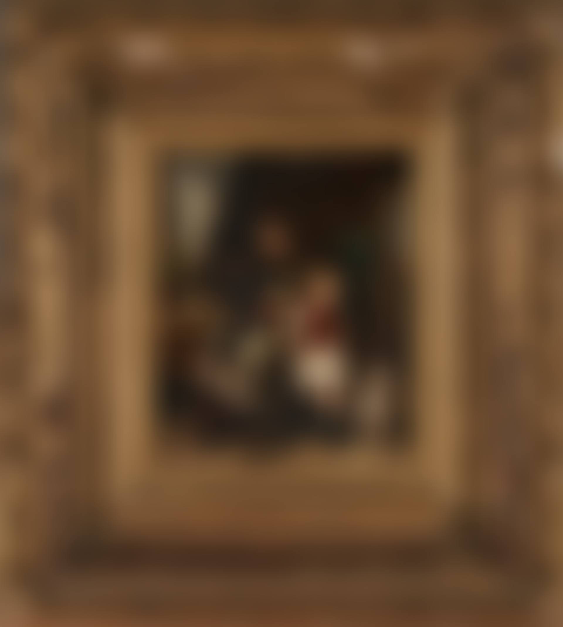A Grandmother and Child with a Dog in the Sitting Room (preview)