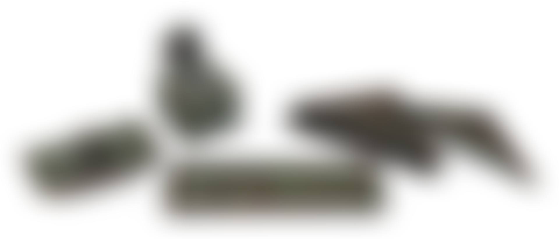 TIFFANY STUDIOS BRONZE AND GLASS "PINE NEEDLE" FOUR-PIECE DESK SET (preview)