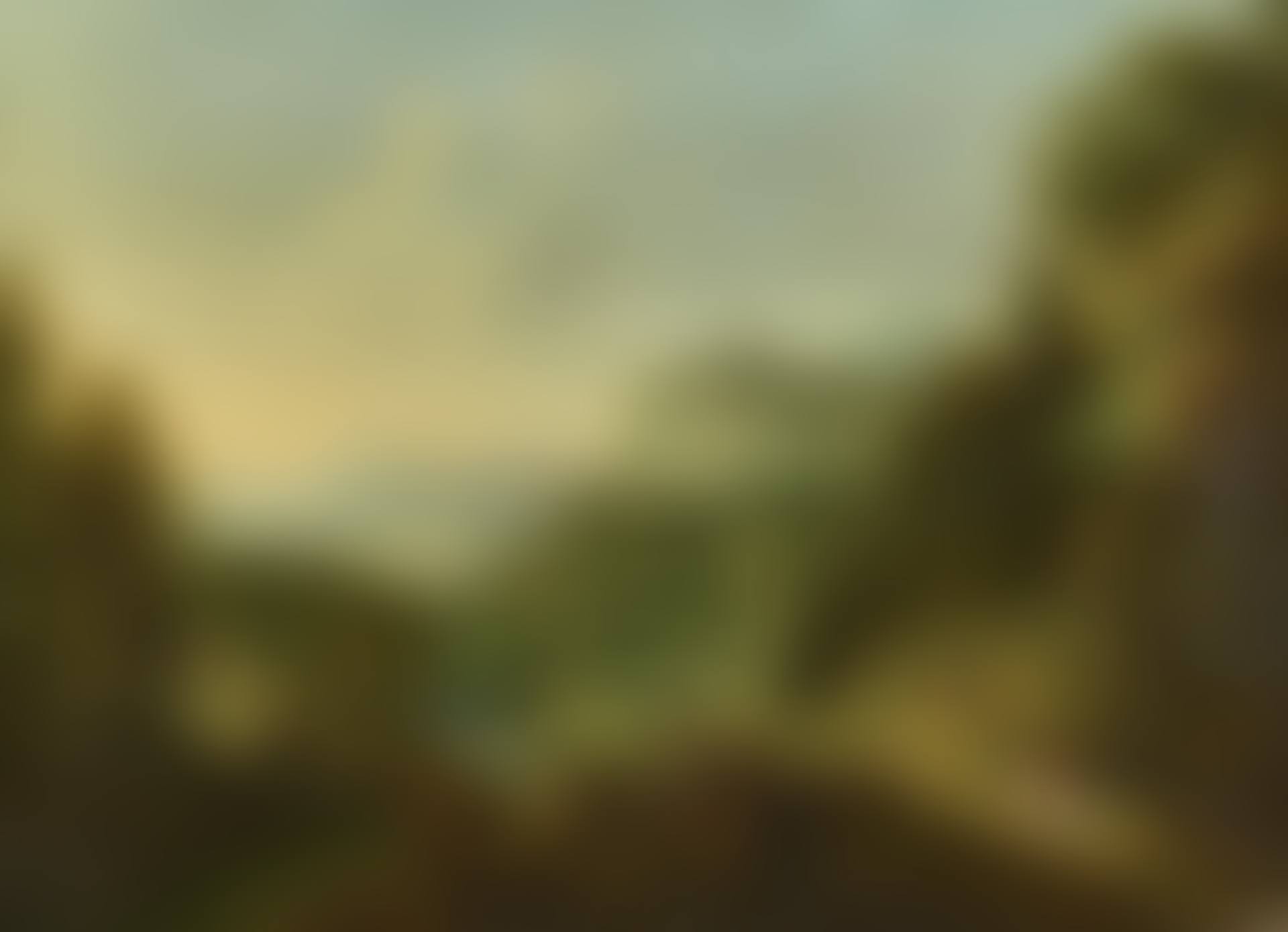 Hilly landscape with river and figures (preview)