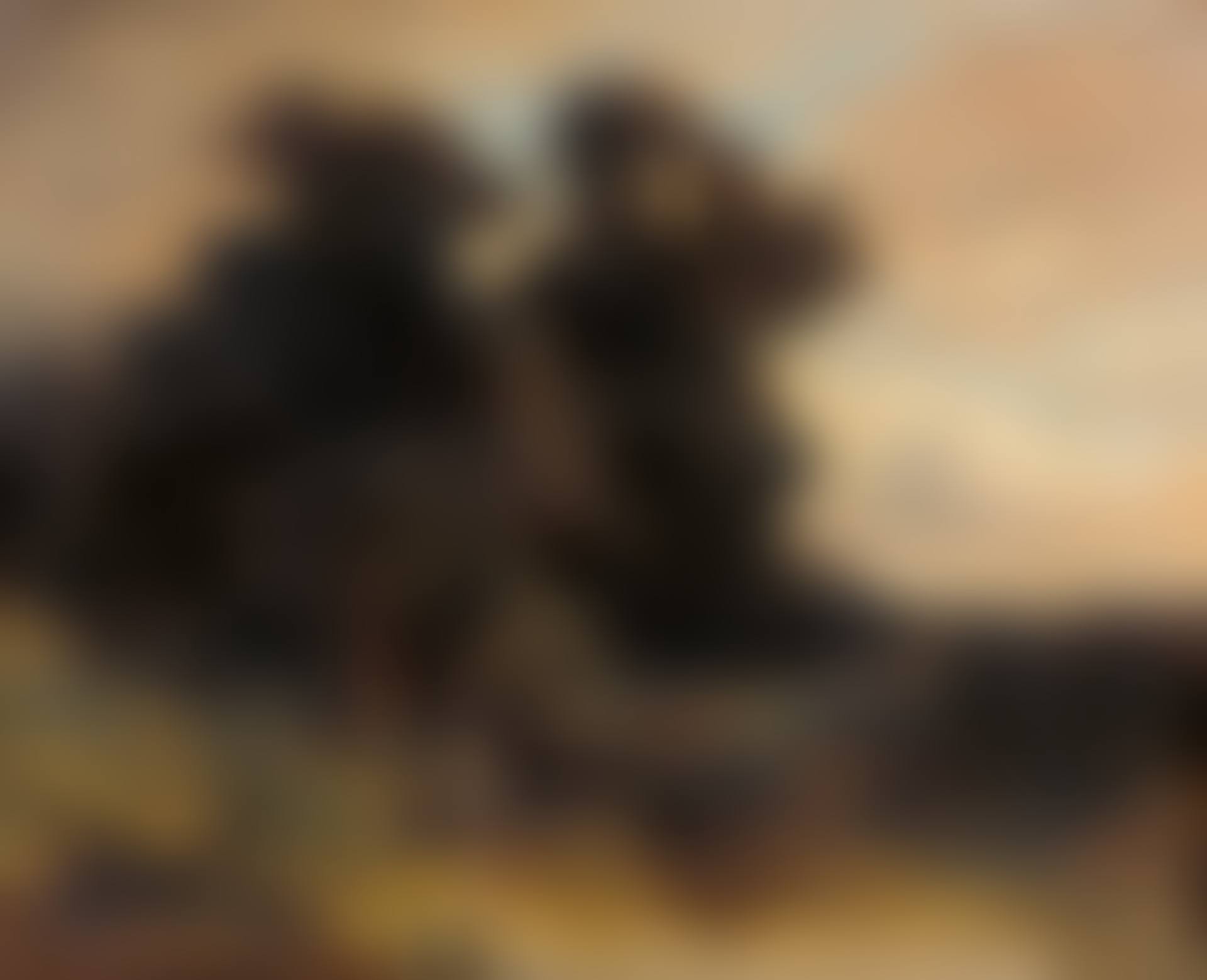 Stream landscape with rider (preview)