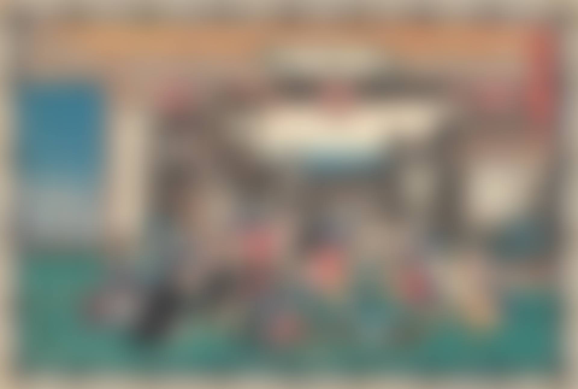 "The 7th Act - Ôbashi Yuranosuke in a fun meeting with Moronô"s spy Kudayû at the Ichiriki teahouse in Gion (Shichidanme) " (preview)