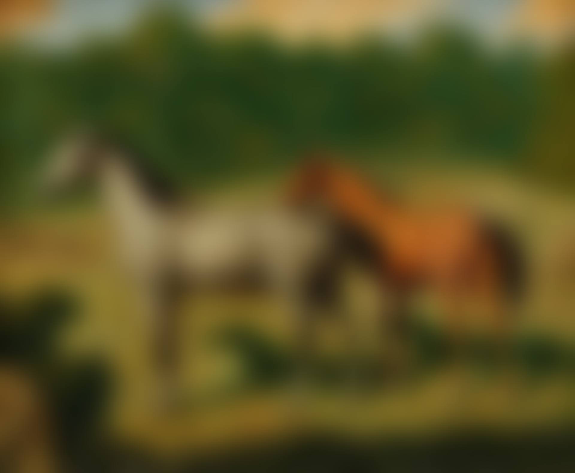 Two horses in a clearing (preview)