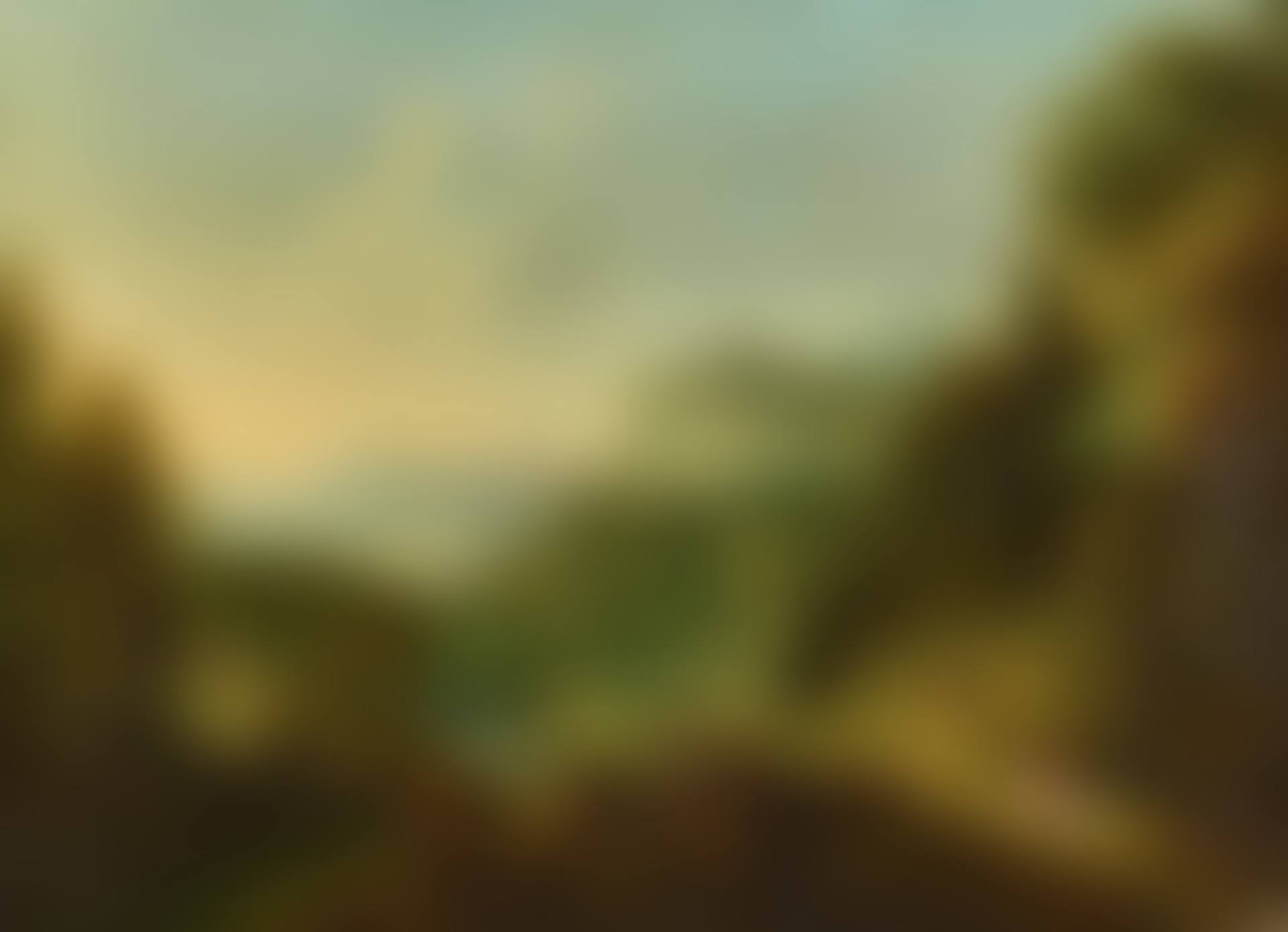 Hilly landscape with river and decorations (preview)