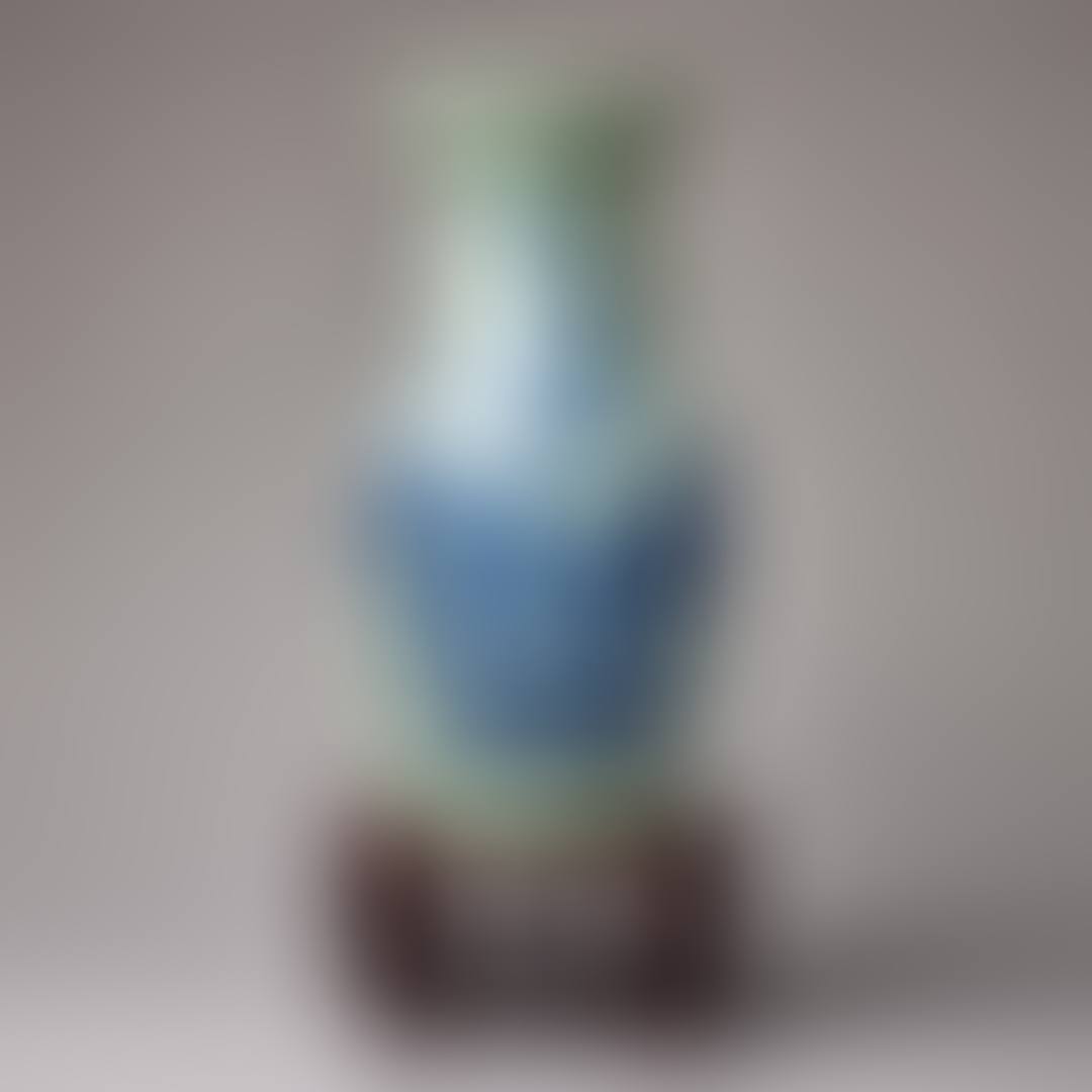 A CELADON GROUND AND UNDERGLAZE BLUE BALUSTER VASE (preview)