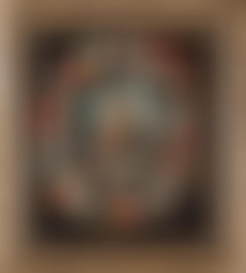 Child Christ with globe within a garland of flowers (preview)