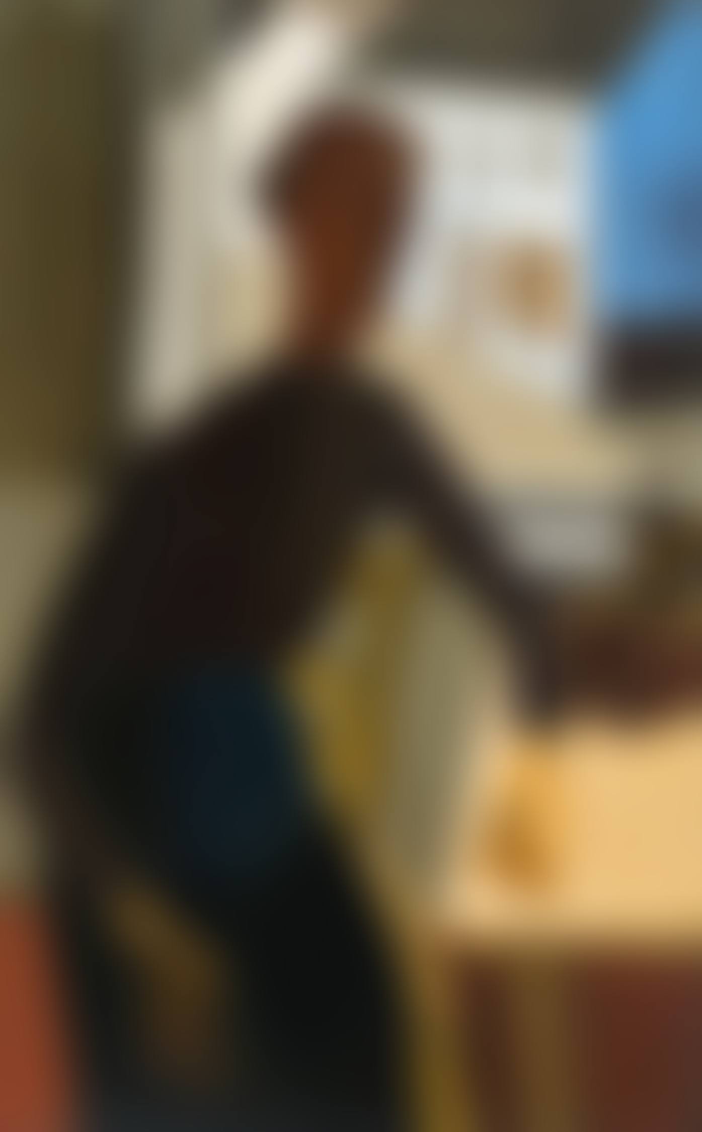 Woman with coffee mill (preview)