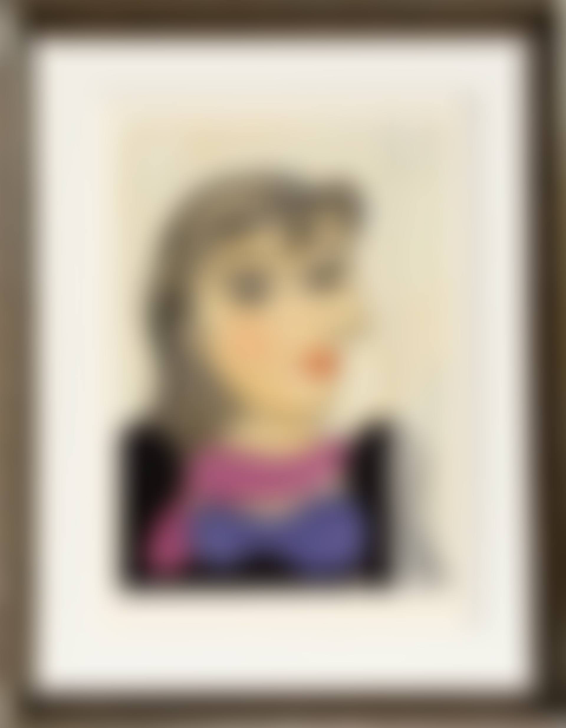 Buste de Femme au Foulard Mauve (preview)