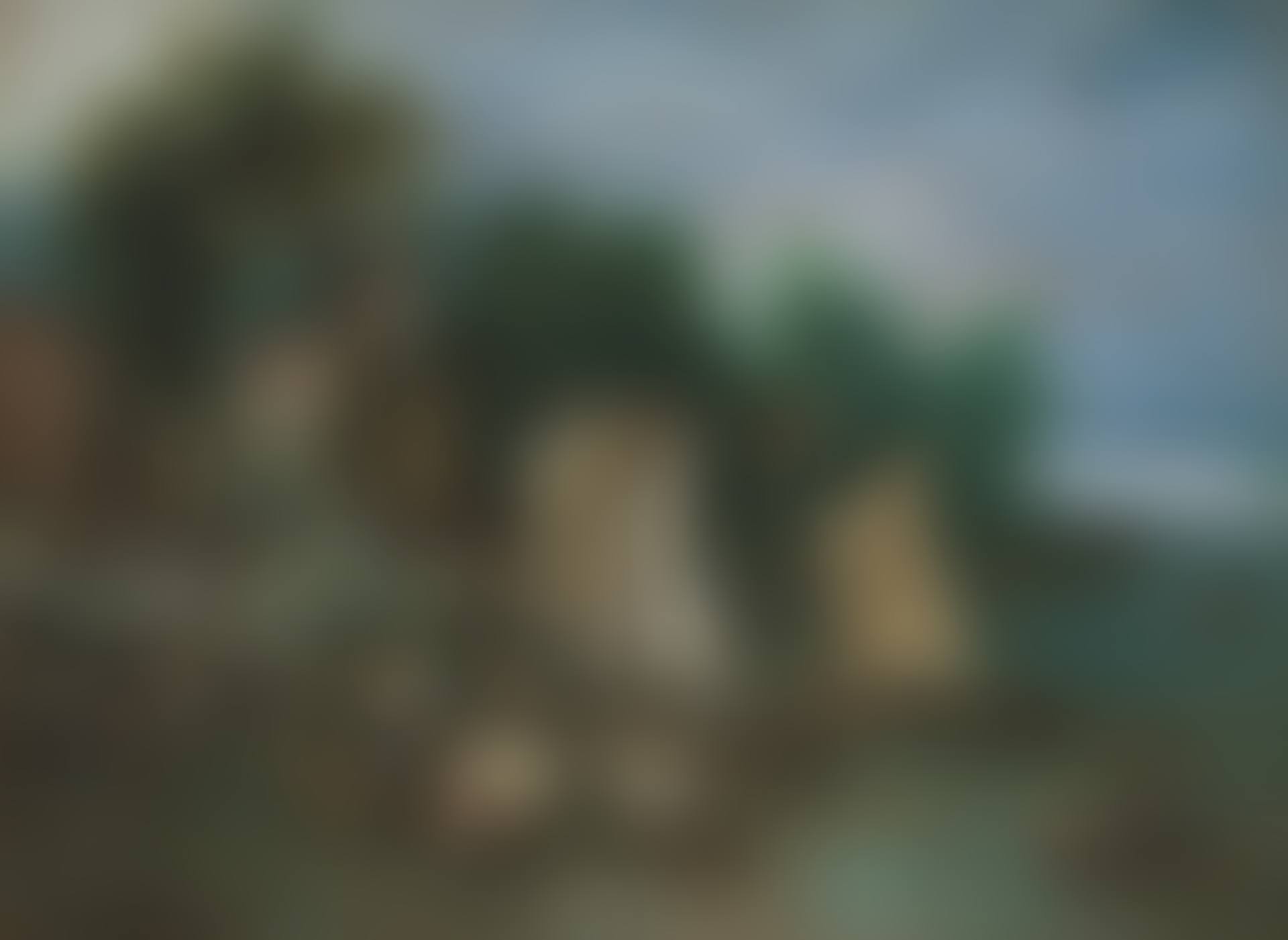 A landing stage near a village with shipping and figures (preview)