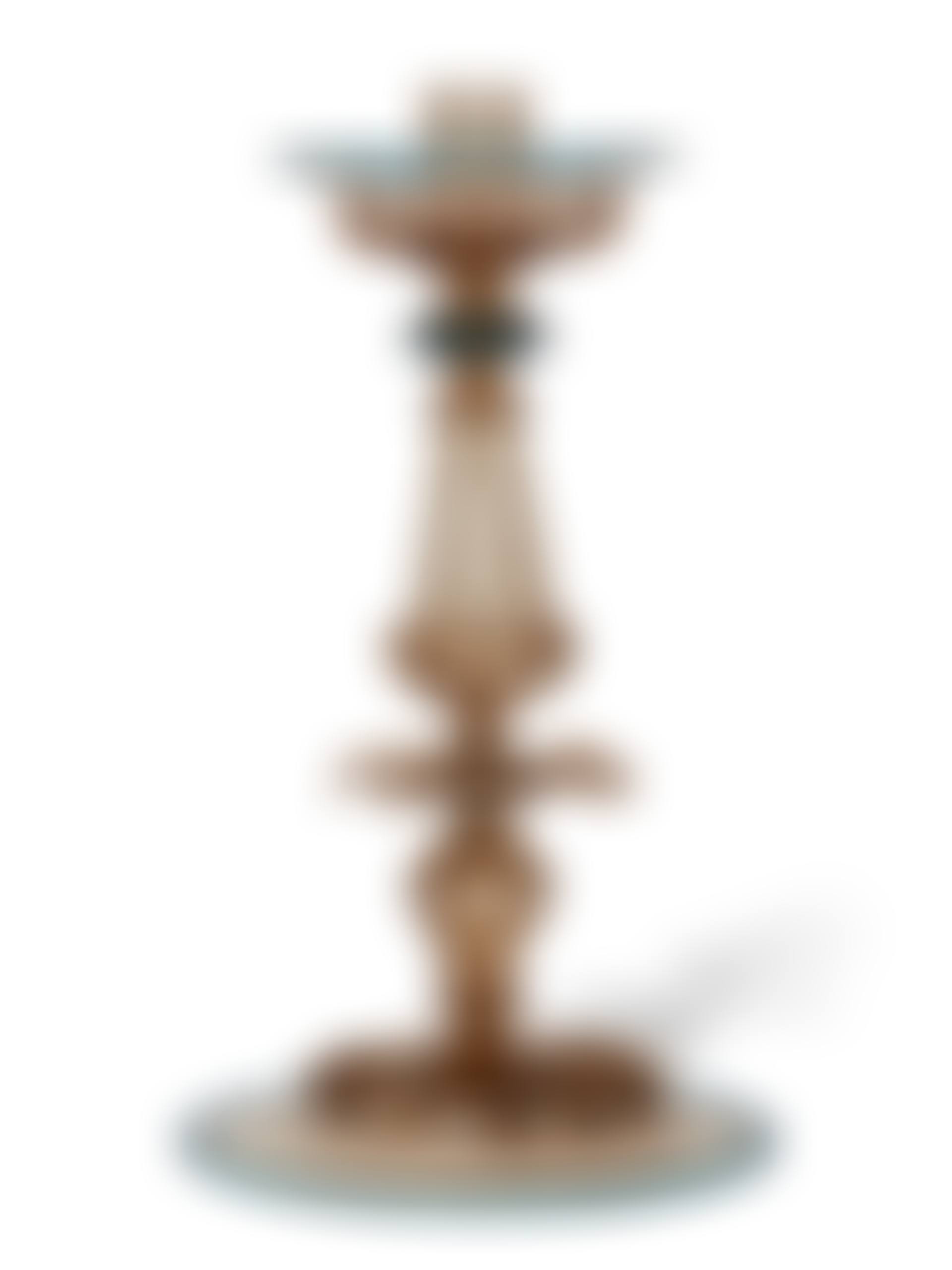 A SALVIATI ITALIAN COLORED GLASS CANDLESTICK (preview)