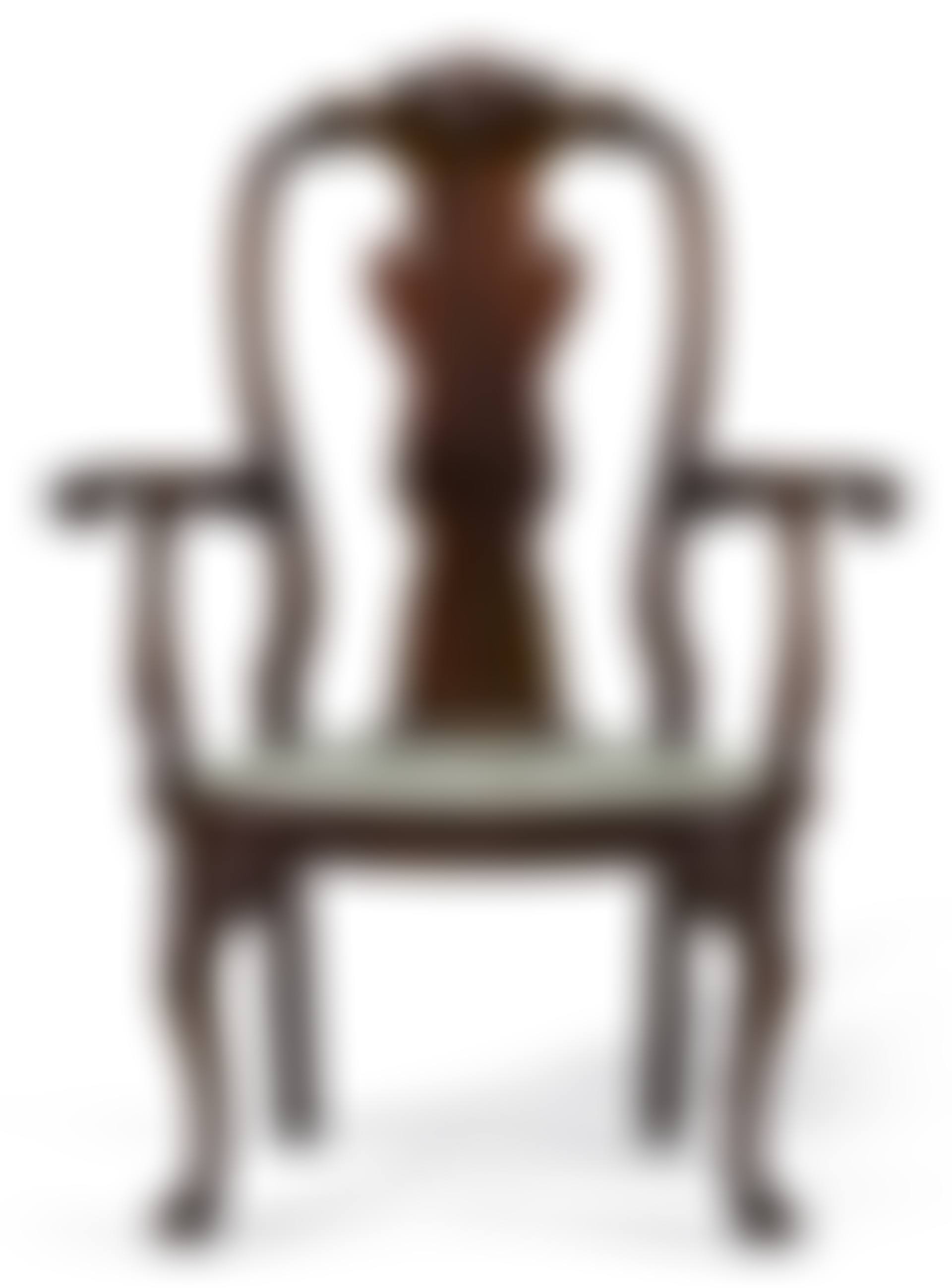 A MAGNIFICENT QUEEN ANNE CARVED WALNUT ARMCHAIR (preview)