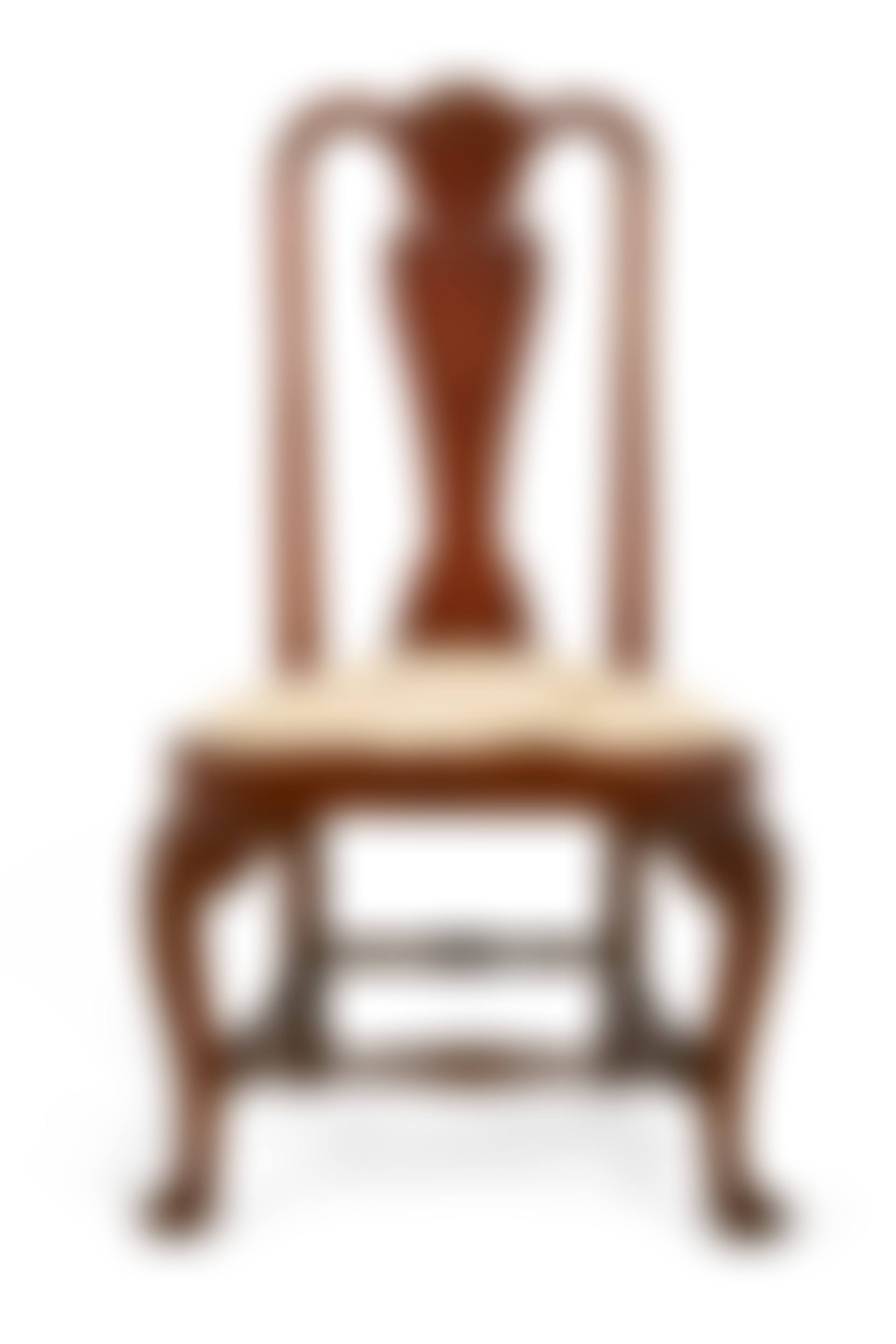 A QUEEN ANNE CARVED WALNUT SIDE CHAIR (preview)