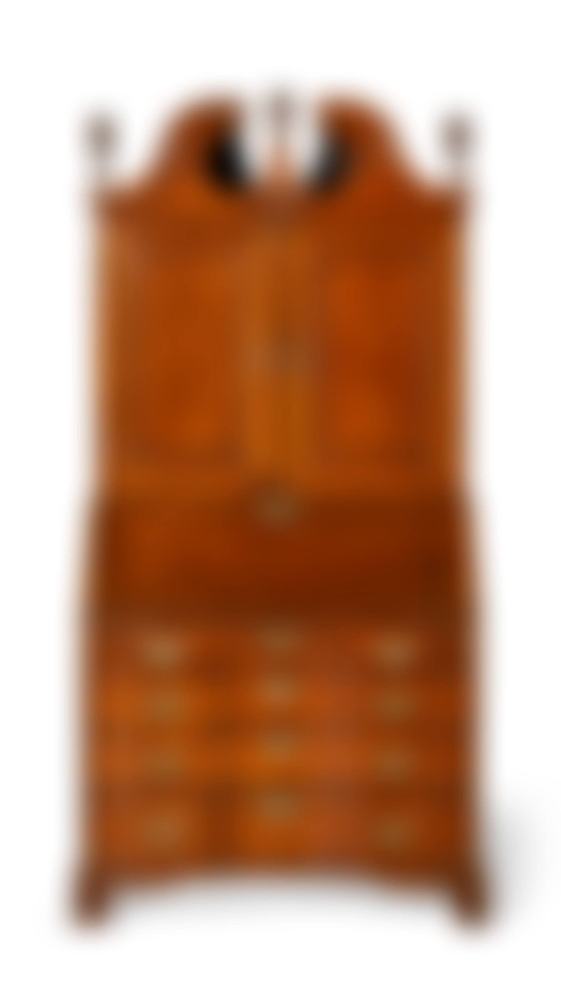 A CHIPPENDALE CHERRYWOOD DESK-AND-BOOKCASE (preview)