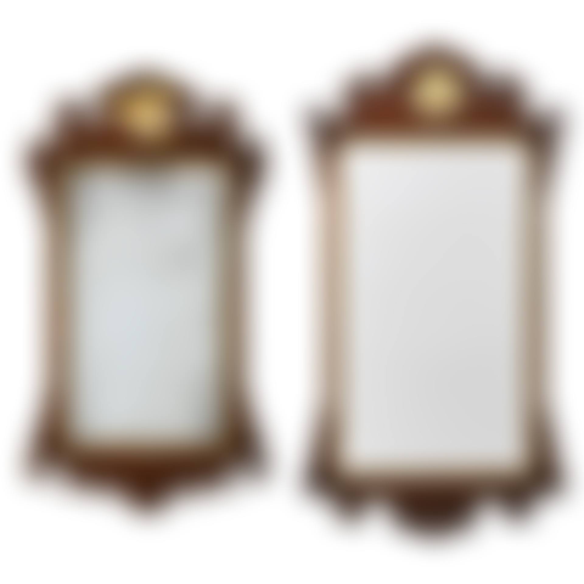 TWO CHIPPENDALE MAHOGANY AND PARCEL-GILT MIRRORS (preview)