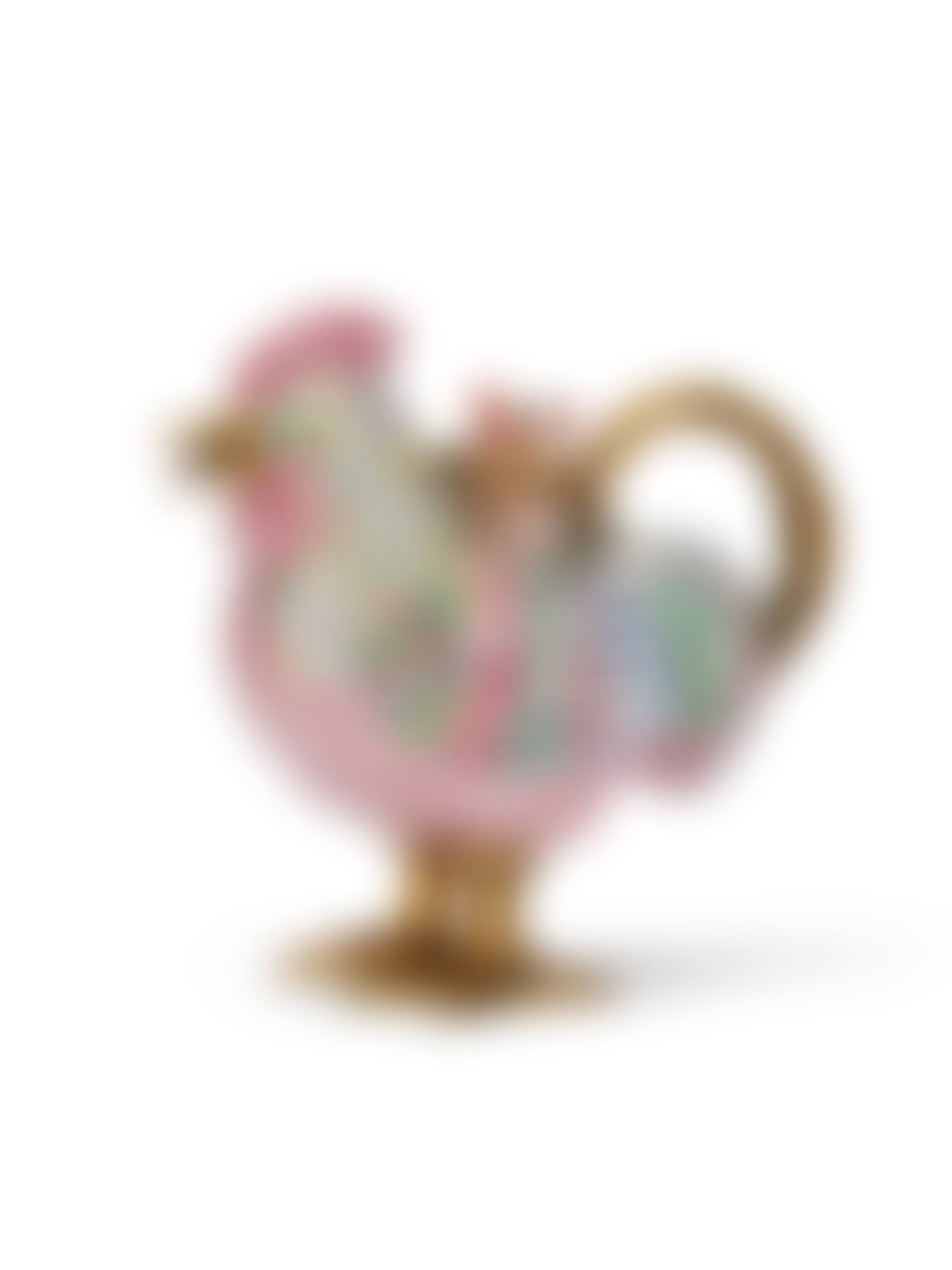 AN ORMOLU-MOUNTED CHINESE EXPORT PORCELAIN FAMILLE ROSE ROOSTER EWER AND COVER (preview)