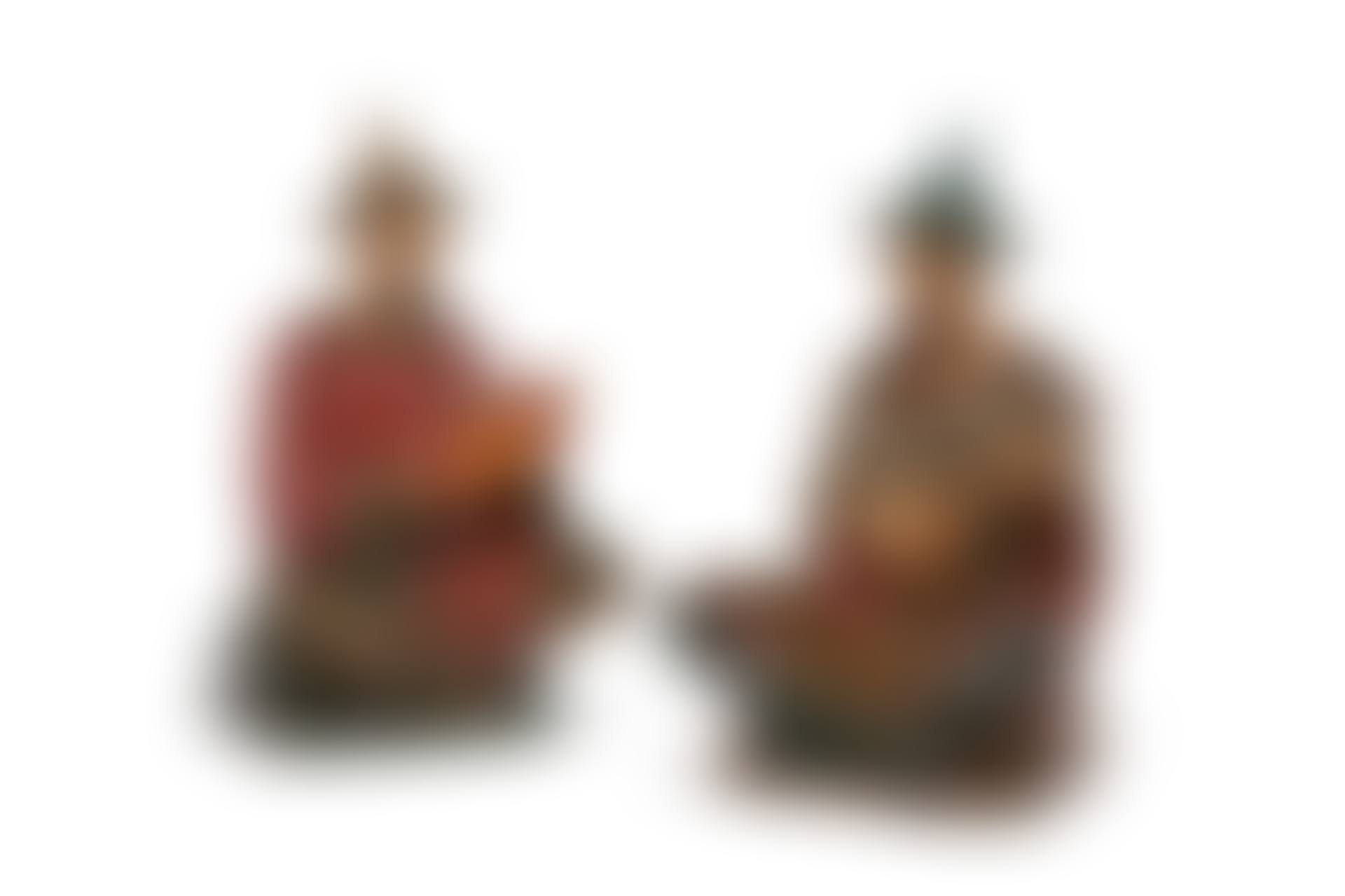 A PAIR OF POLYCHROME-PAINTED TERRACOTTA FIGURES (preview)