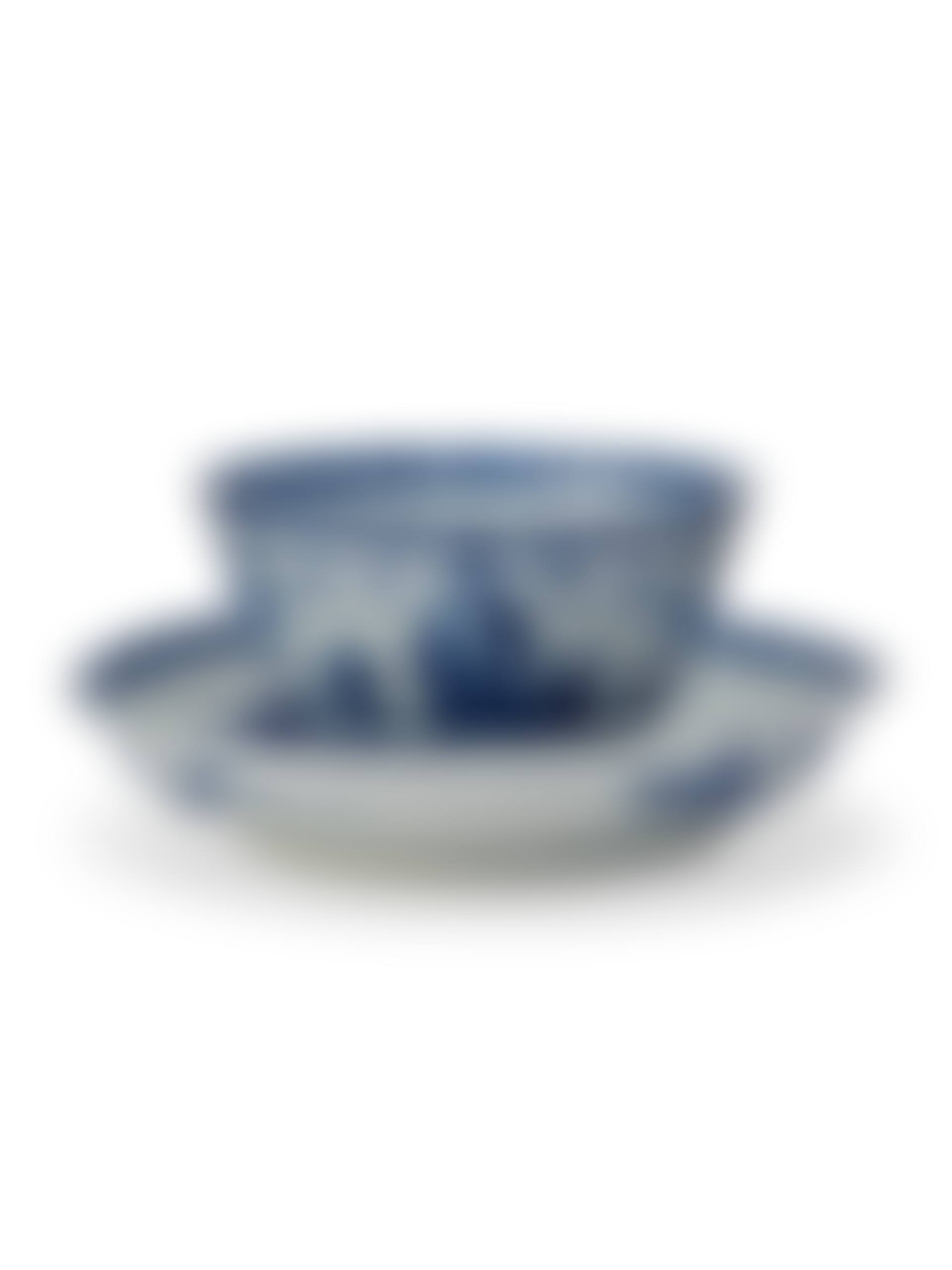 A CHINESE EXPORT PORCELAIN BLUE AND WHITE 'CHARITY' TEABOWL AND SAUCER (preview)