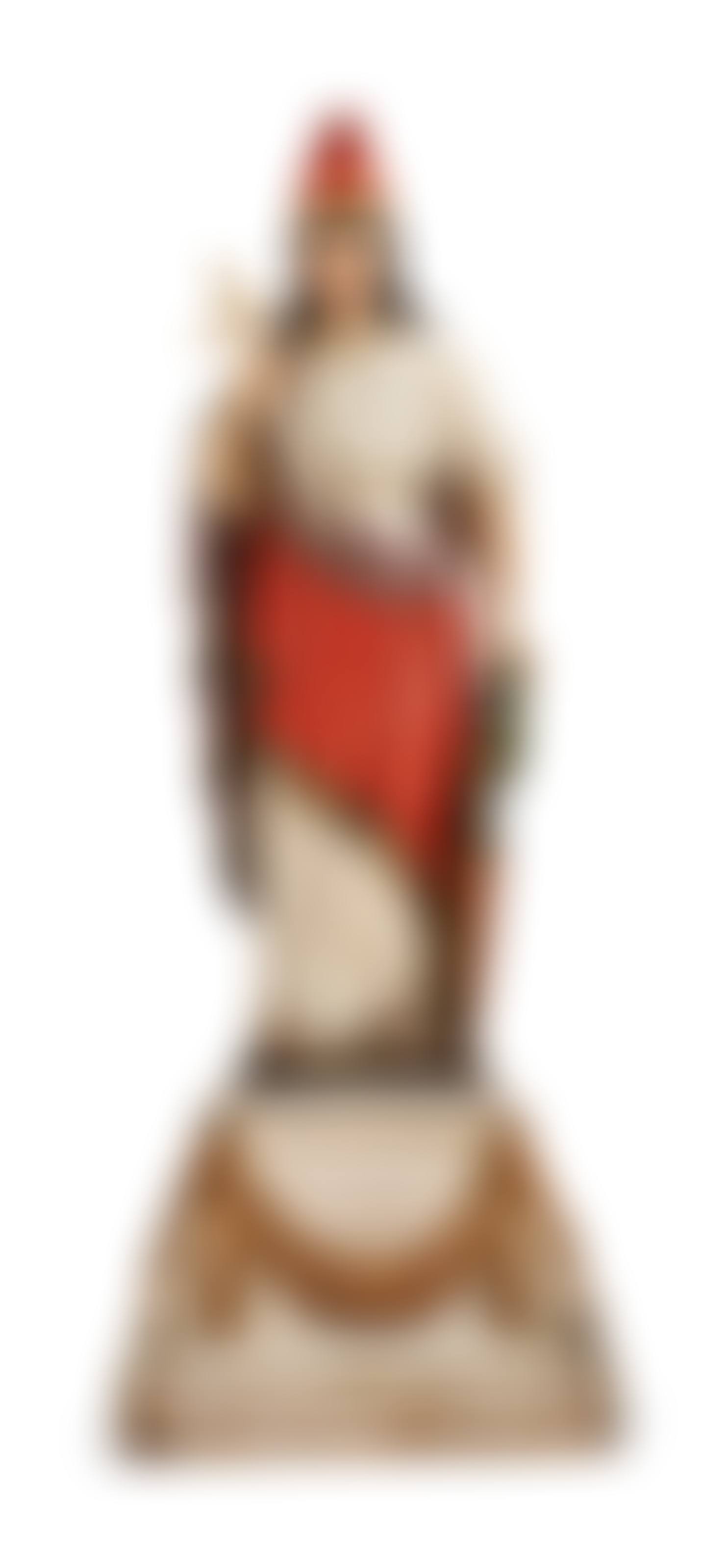 A CARVED AND POLYCHROME PAINT-DECORATED 'GODDESS OF LIBERTY' CIGAR STORE FIGURE (preview)