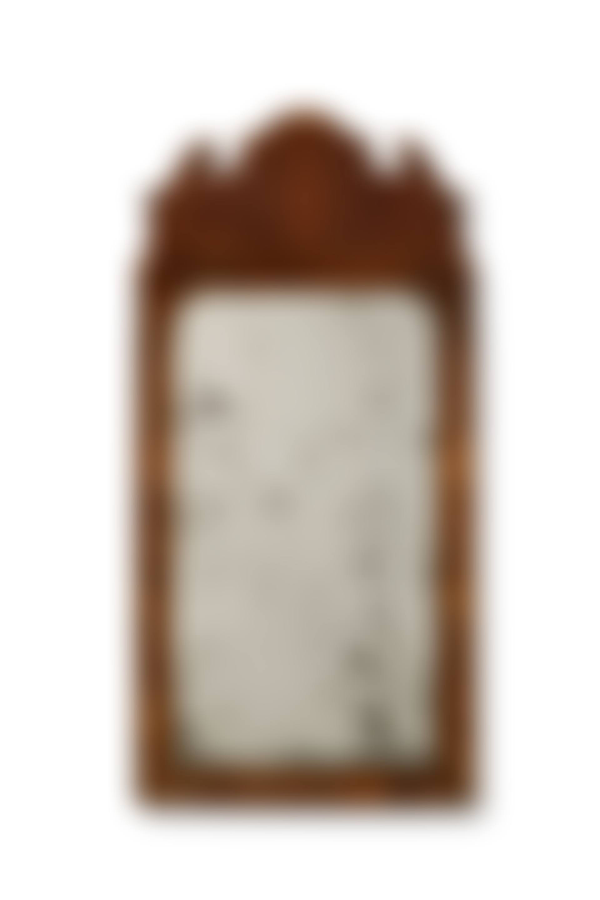 A QUEEN ANNE CARVED WALNUT MIRROR (preview)