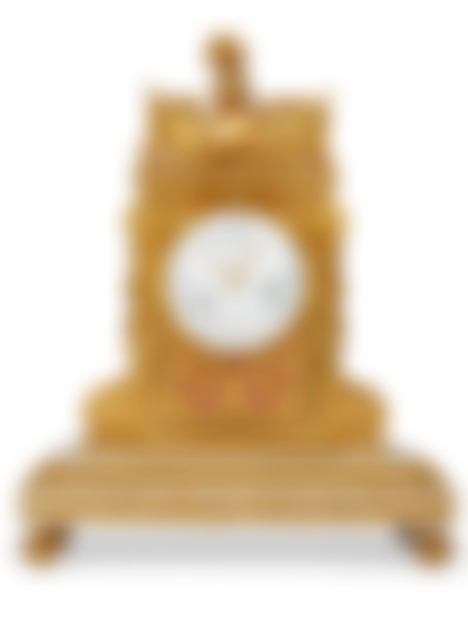 A LOUIS XVI ORMOLU AND WHITE MARBLE MANTEL CLOCK (preview)