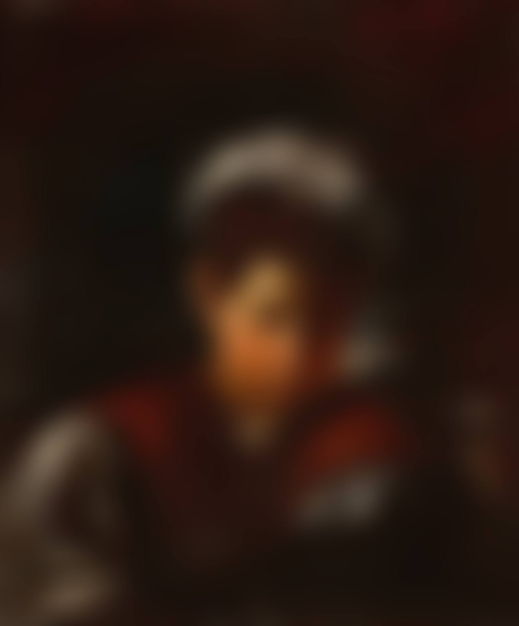 Portrait of a boy, head and shoulders, in a red doublet and white cap (preview)