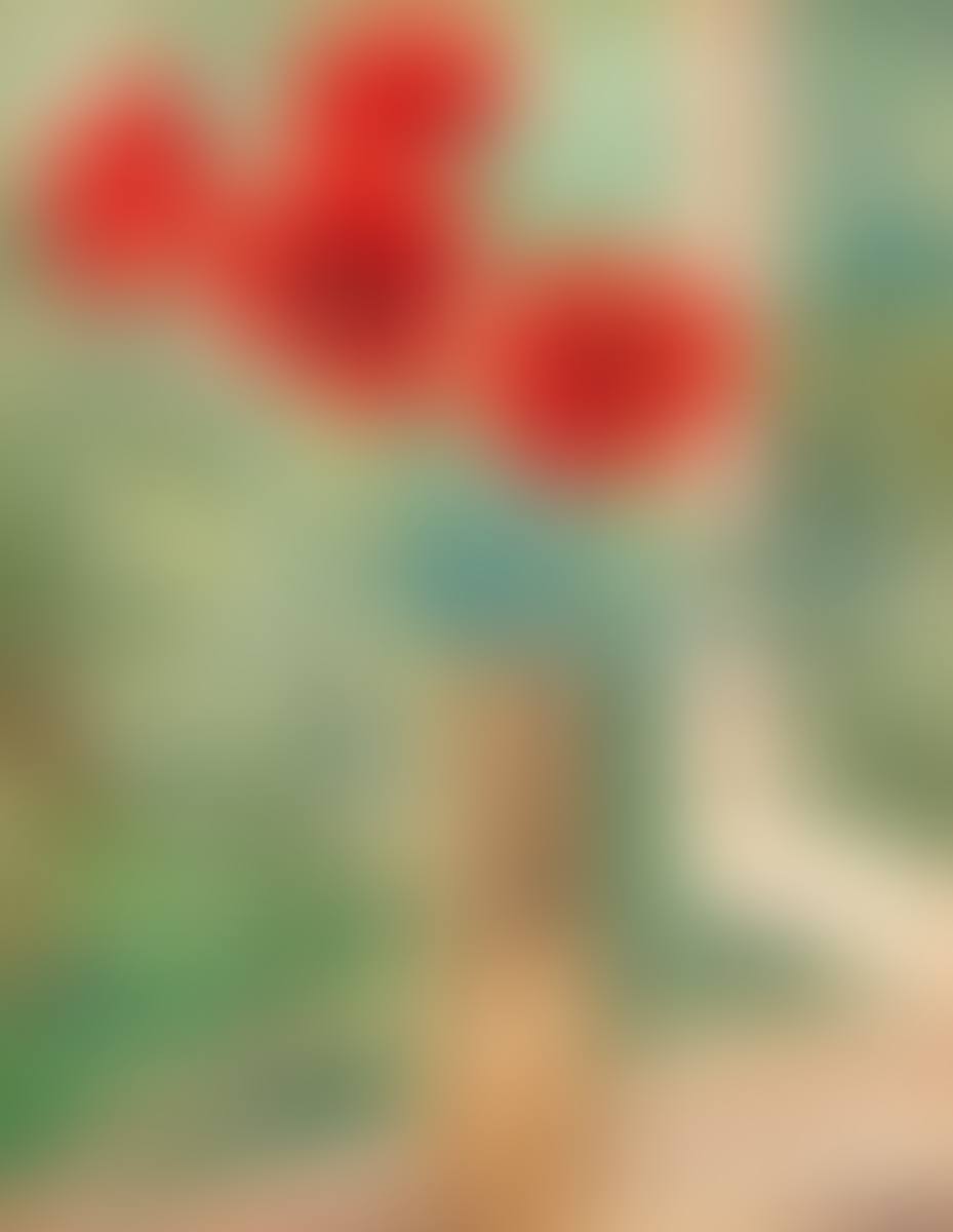 POPPIES IN A VASE ON A WINDOWSILL (preview)