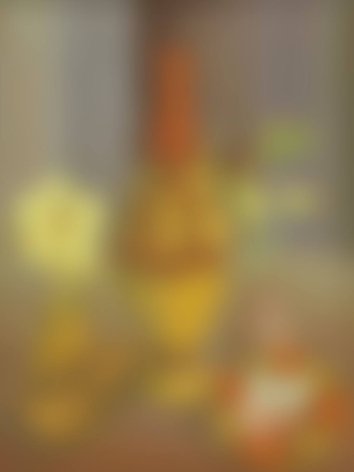 A STILL LIFE WITH VASES, FLOWERS AND A DISH OF PAINTED EGGS (preview)