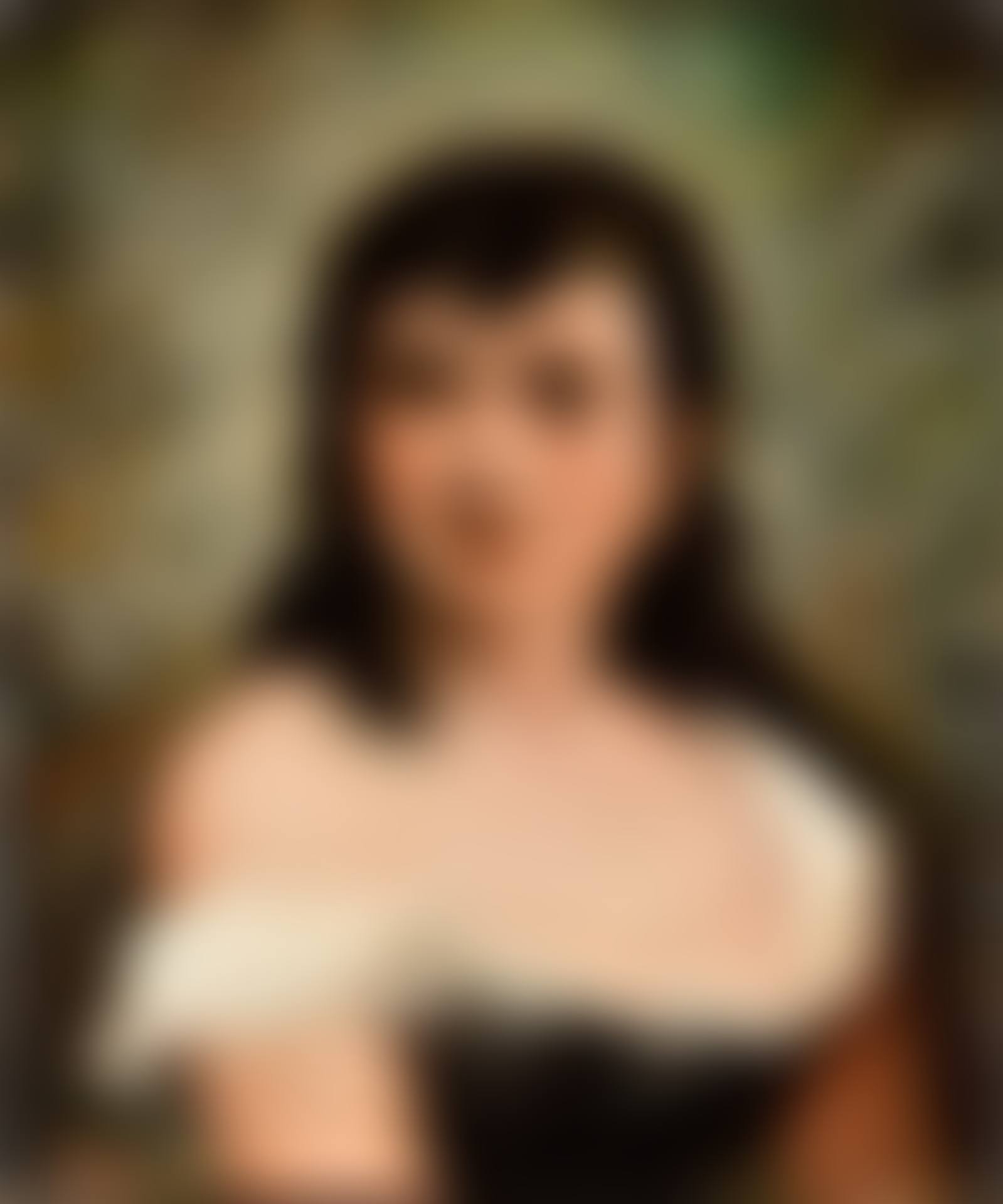 Bust of a woman with a black dress (preview)