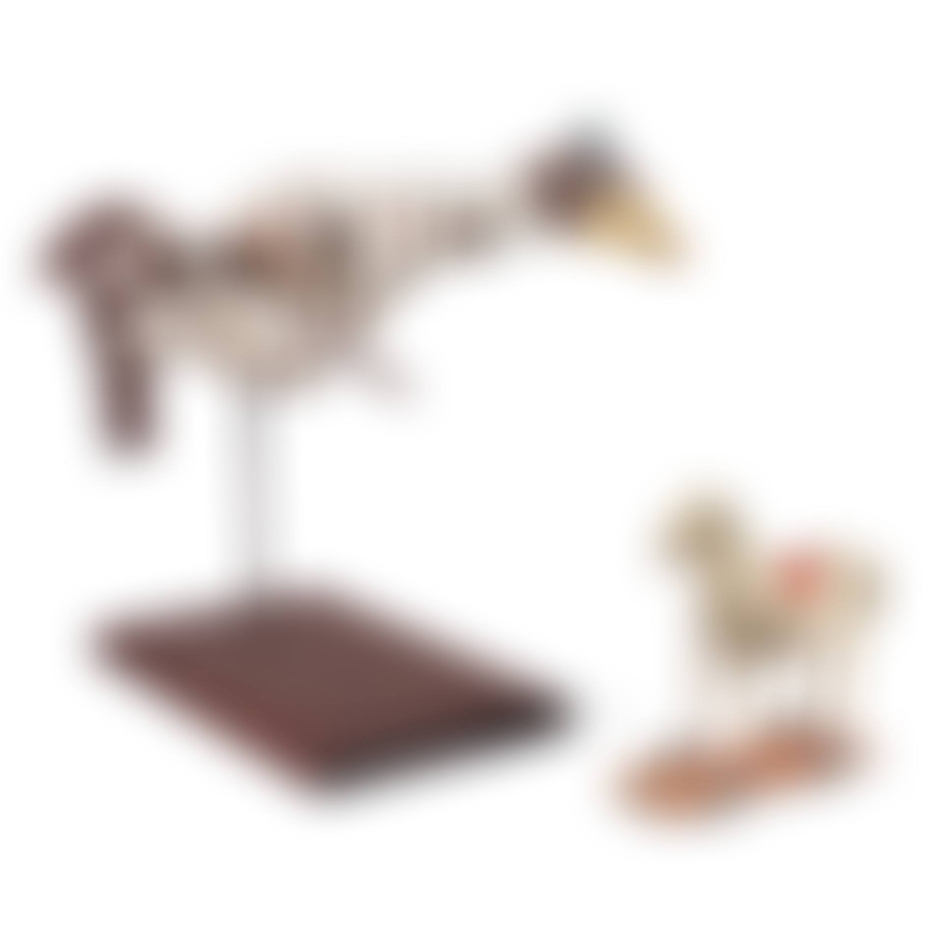 PAINTED WOODEN AND METAL FLYING GOOSE WHIRLIGIG AND PAPER-MACHE HORSE PULL TOY (preview)