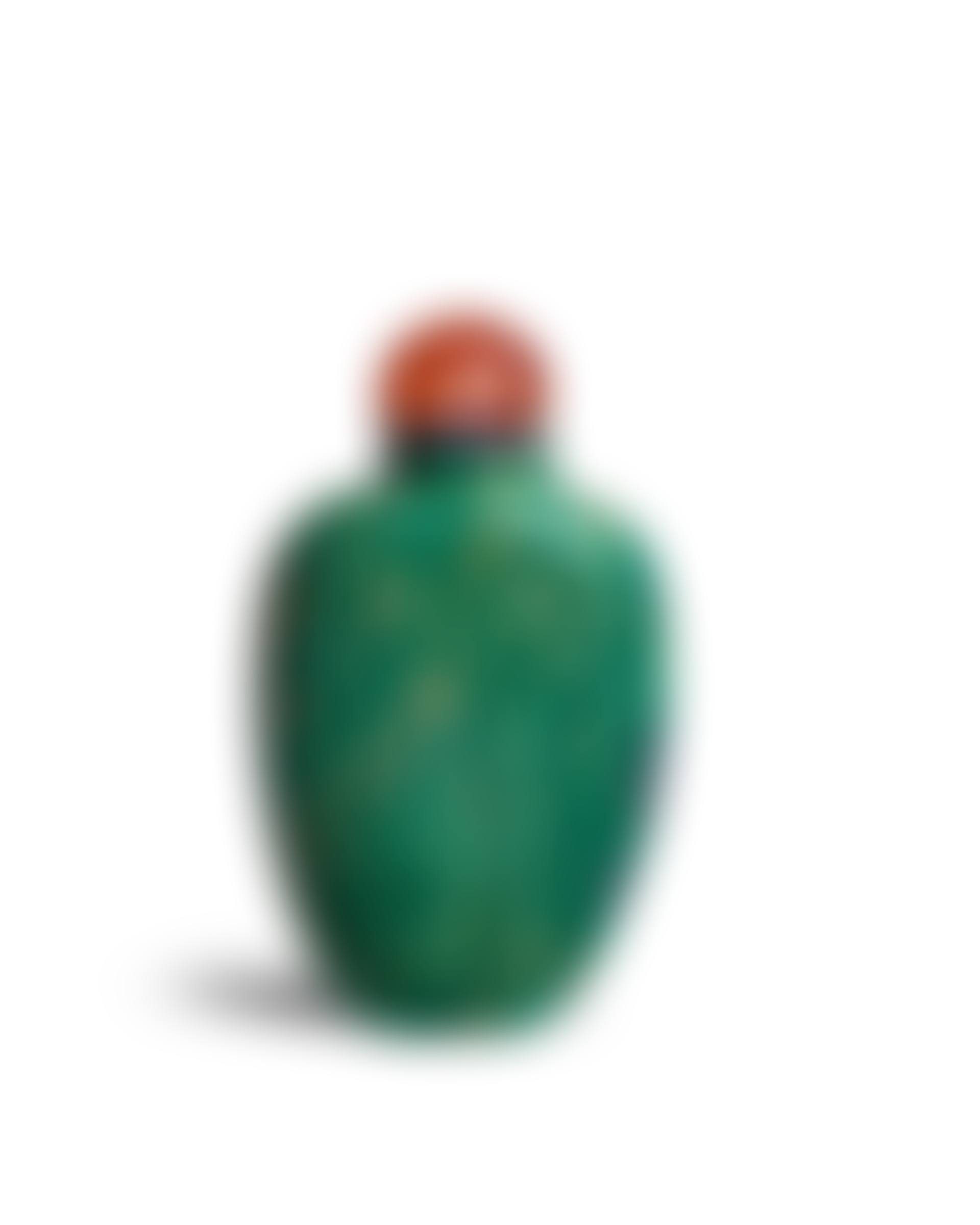 A TORQUOISE MATRIX ELONGATED SPADE-SHAPED BOTTLE WITH LAPIS INCLUSION (preview)