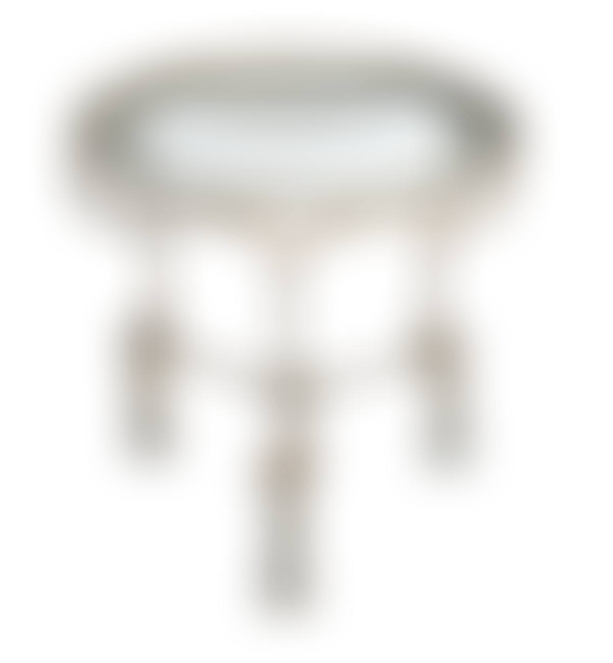 Interesting "White-Wash" Patinated Bronze "Rope & Tassel" Circular Occasional Table (preview)